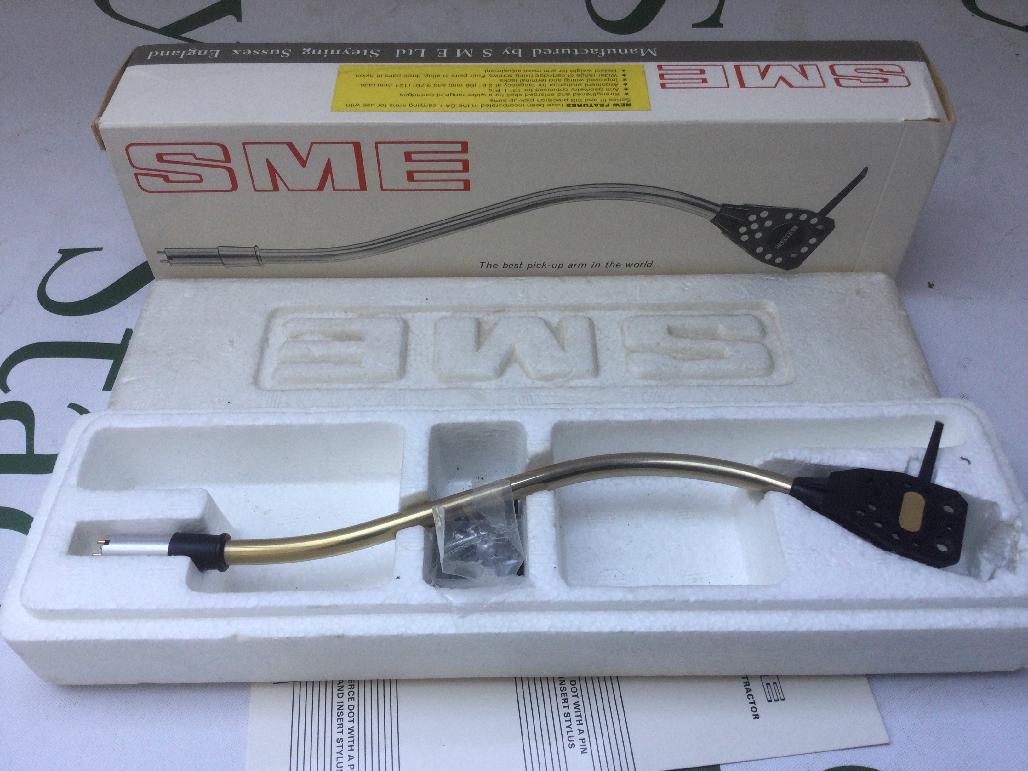 A boxed SME 3009 Series 3 carrying arm pipe.