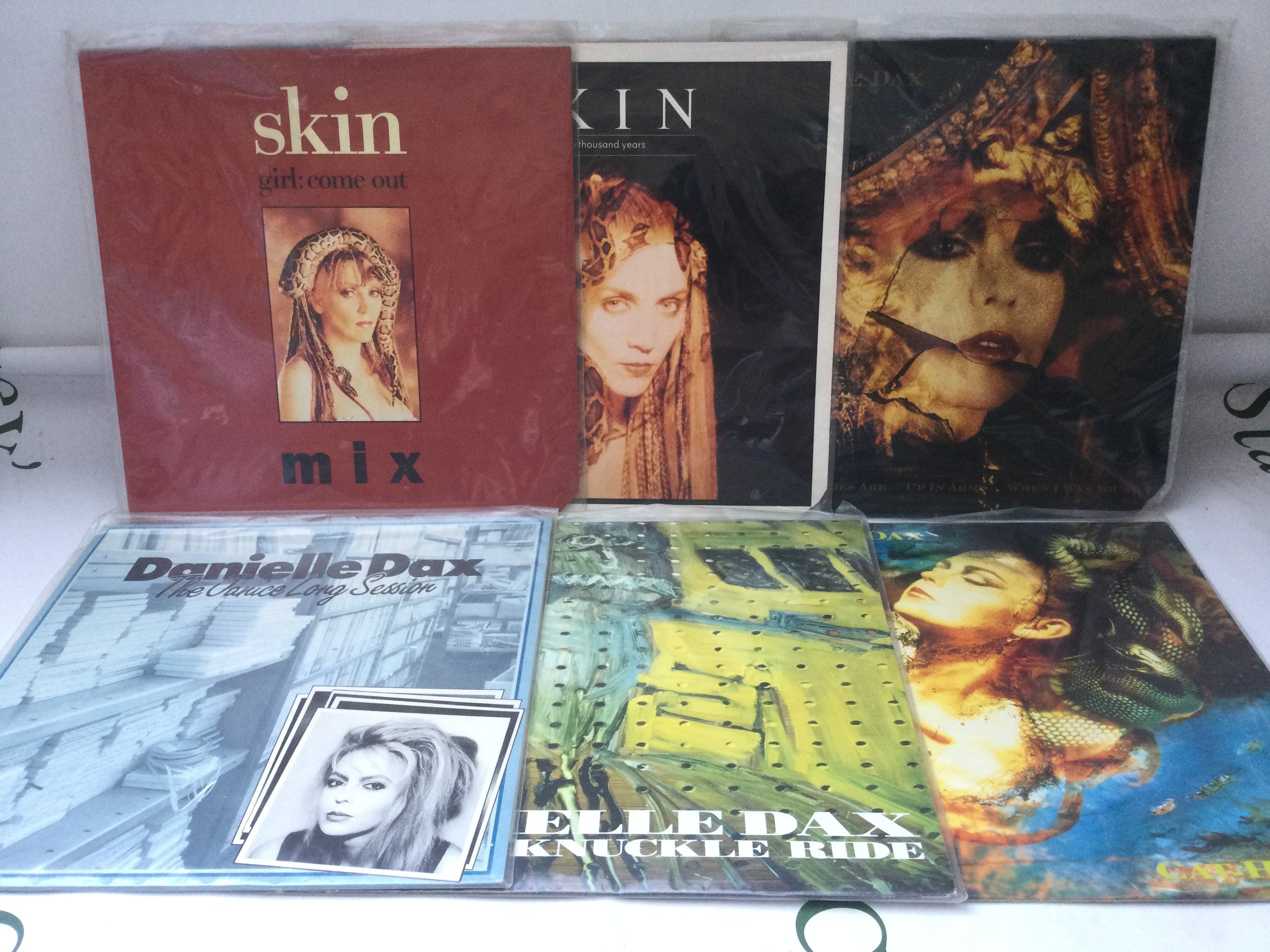 Thirteen post punk LPs and 12" singles by various artists including Danielle Dax, Skin and others. Includes promo discs.