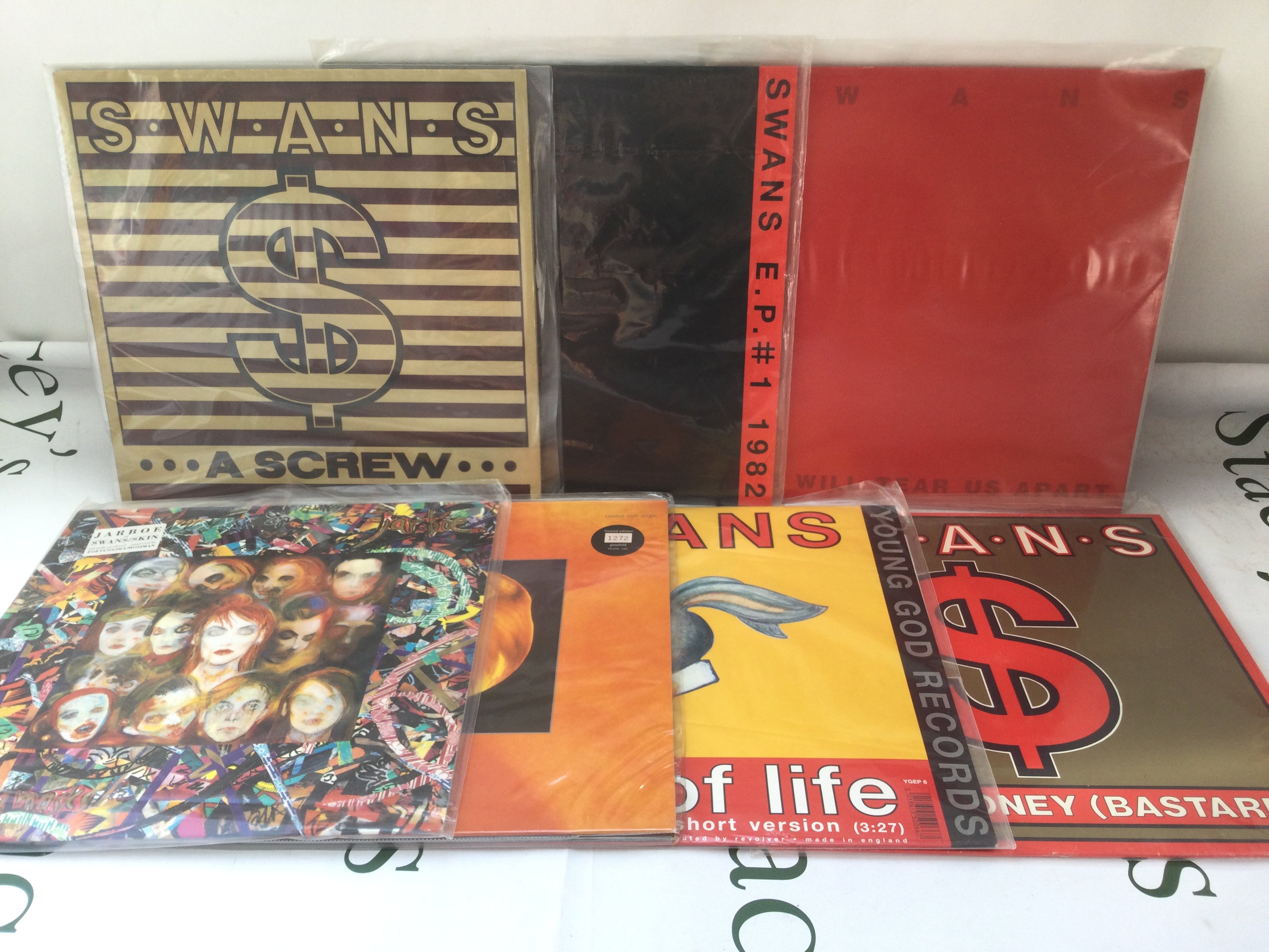 Eleven Swans 12" singles and EPs plus a Jarboe LP.