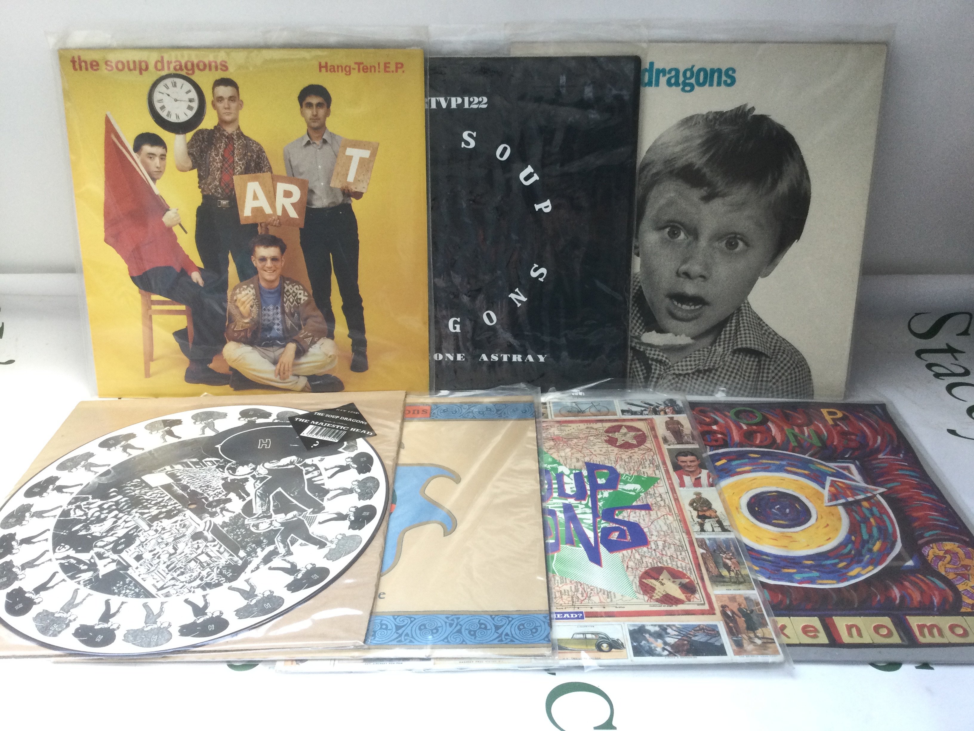 Seven 12" singles by The Soup Dragons.
