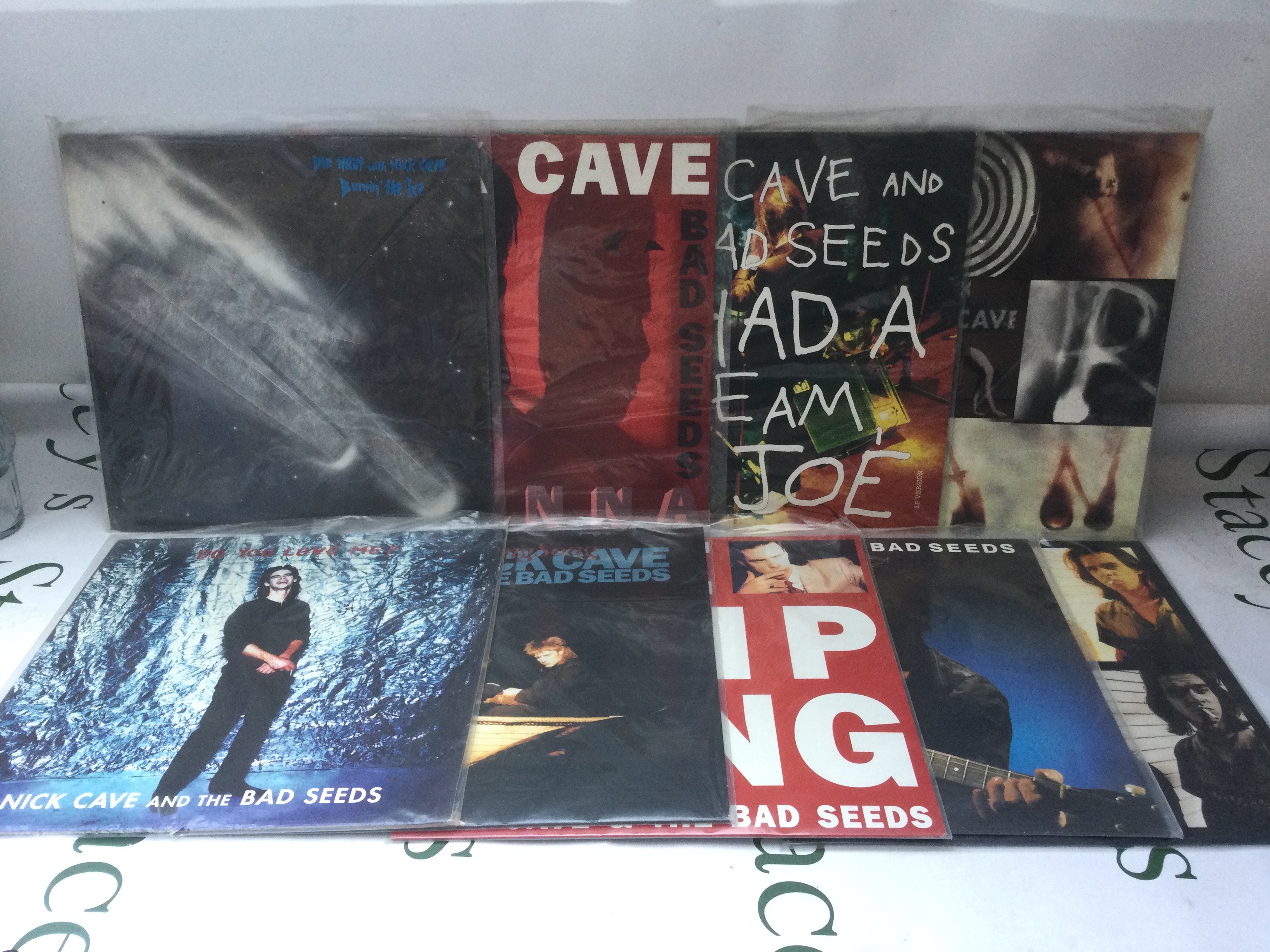 Eight Nick Cave & The Bad Seeds 12" singles and an LP by Die Haut with Nick Cave.