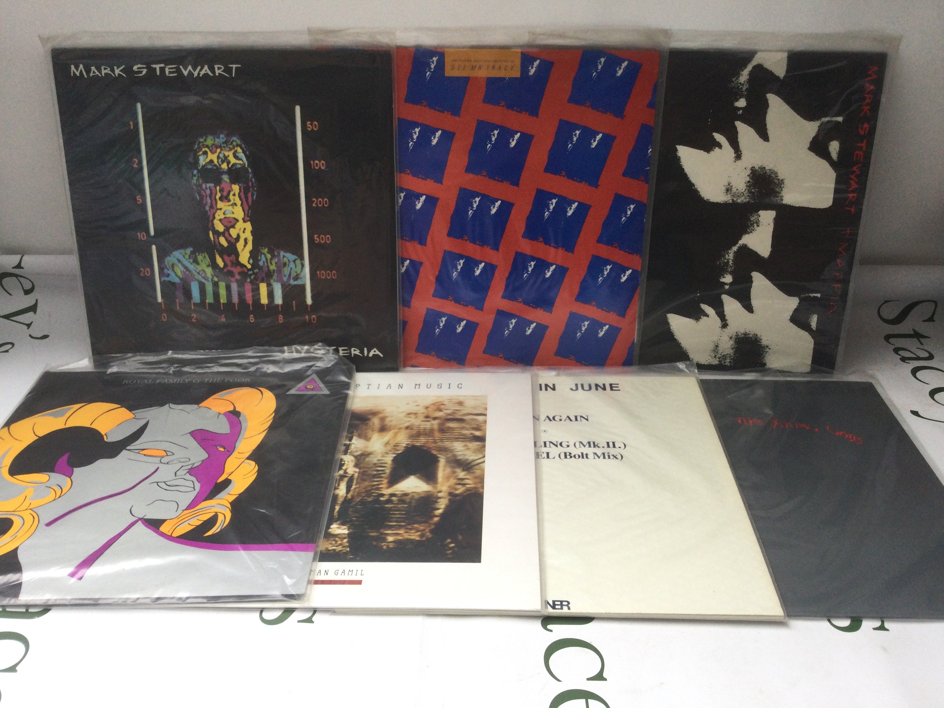 Fifteen electro rock and industrial LPs and 12" singles by various artists including The Young Gods, Mark Stewart and others.