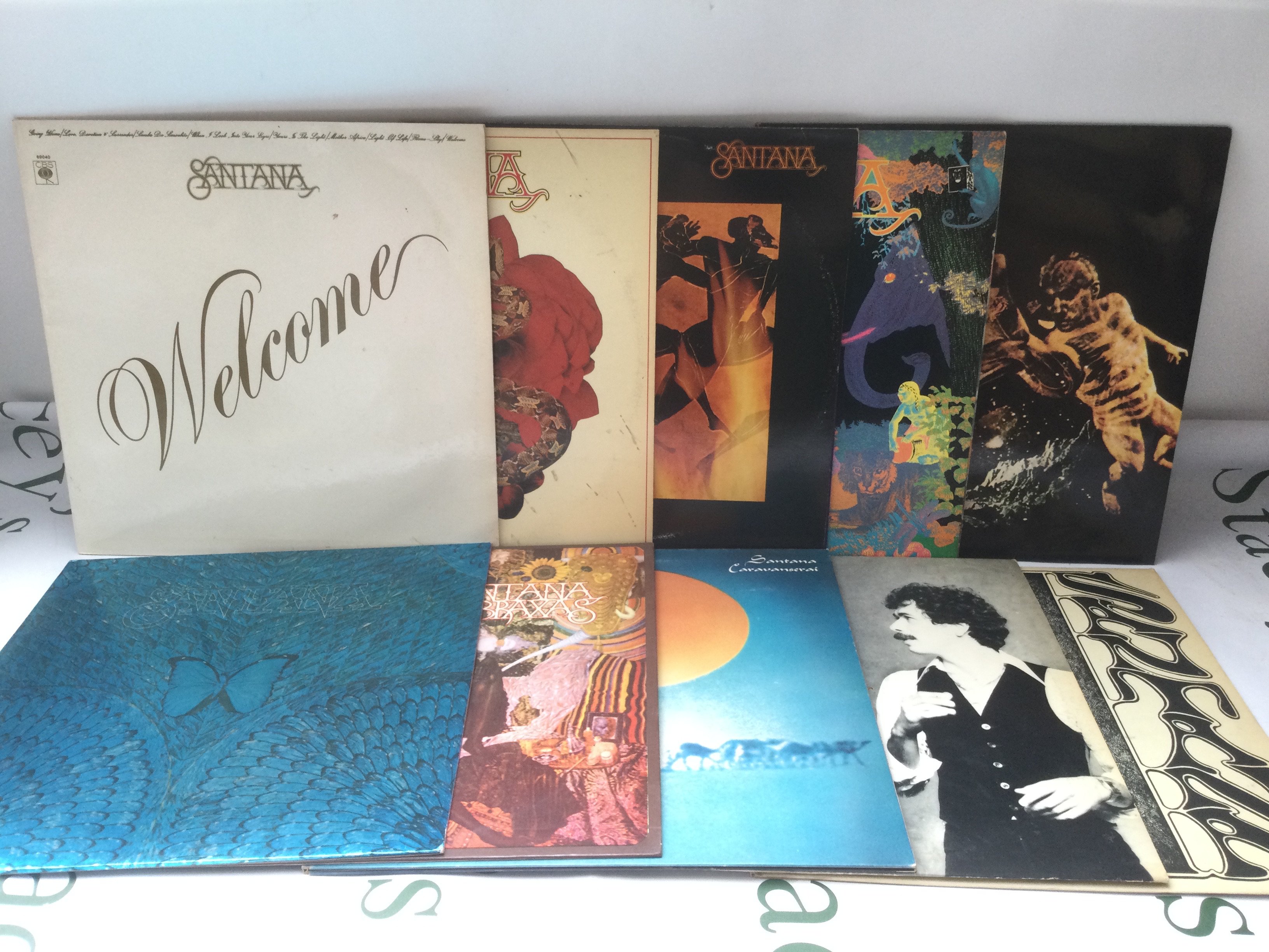Twenty LPs comprising mainly Santana albums plus Status Quo, Gladys Knight etc.