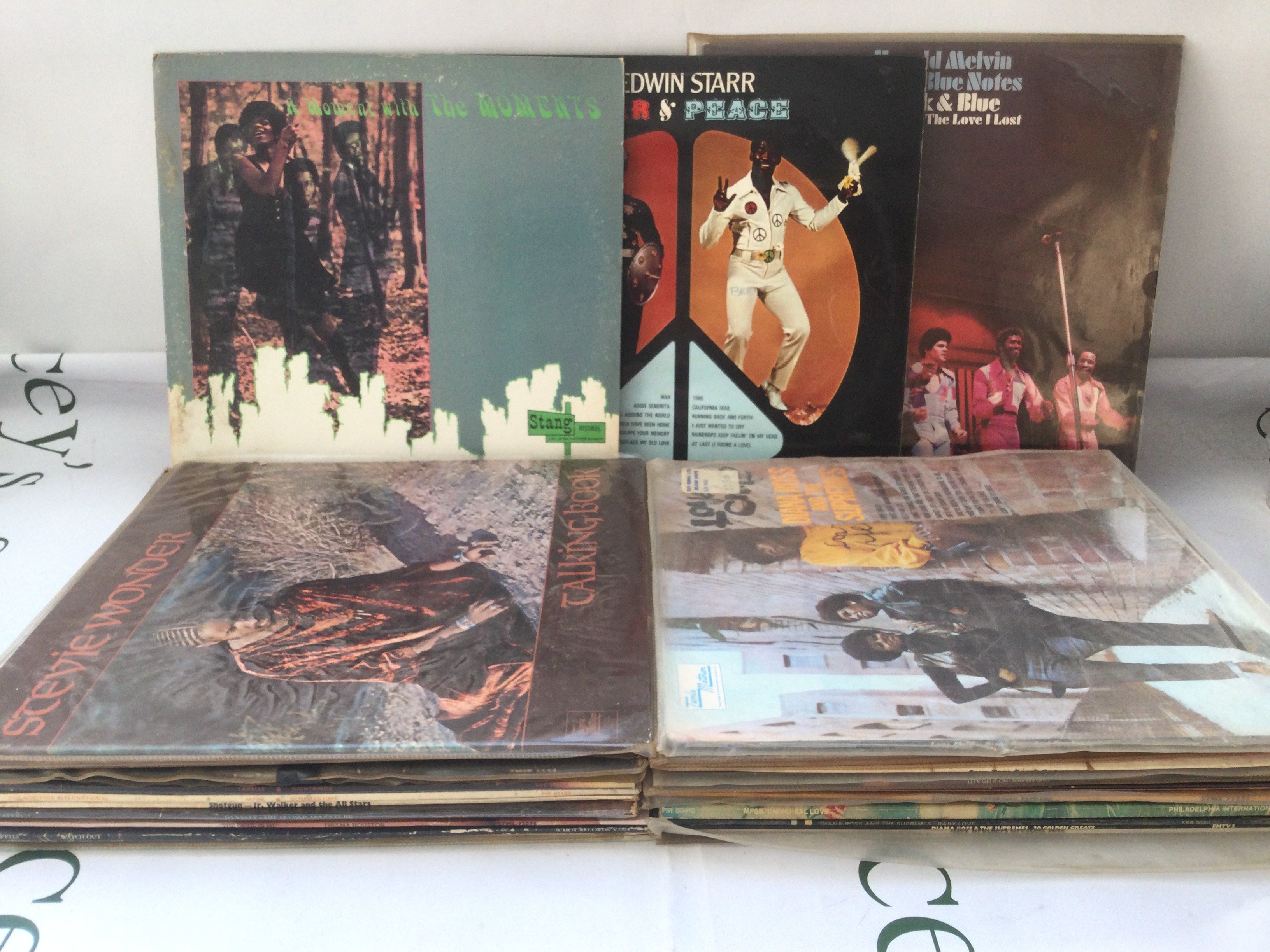 A collection of soul, funk and reggae LPs by various artists including Jimmy Ruffin, Edwin Starr, MFSB and others.