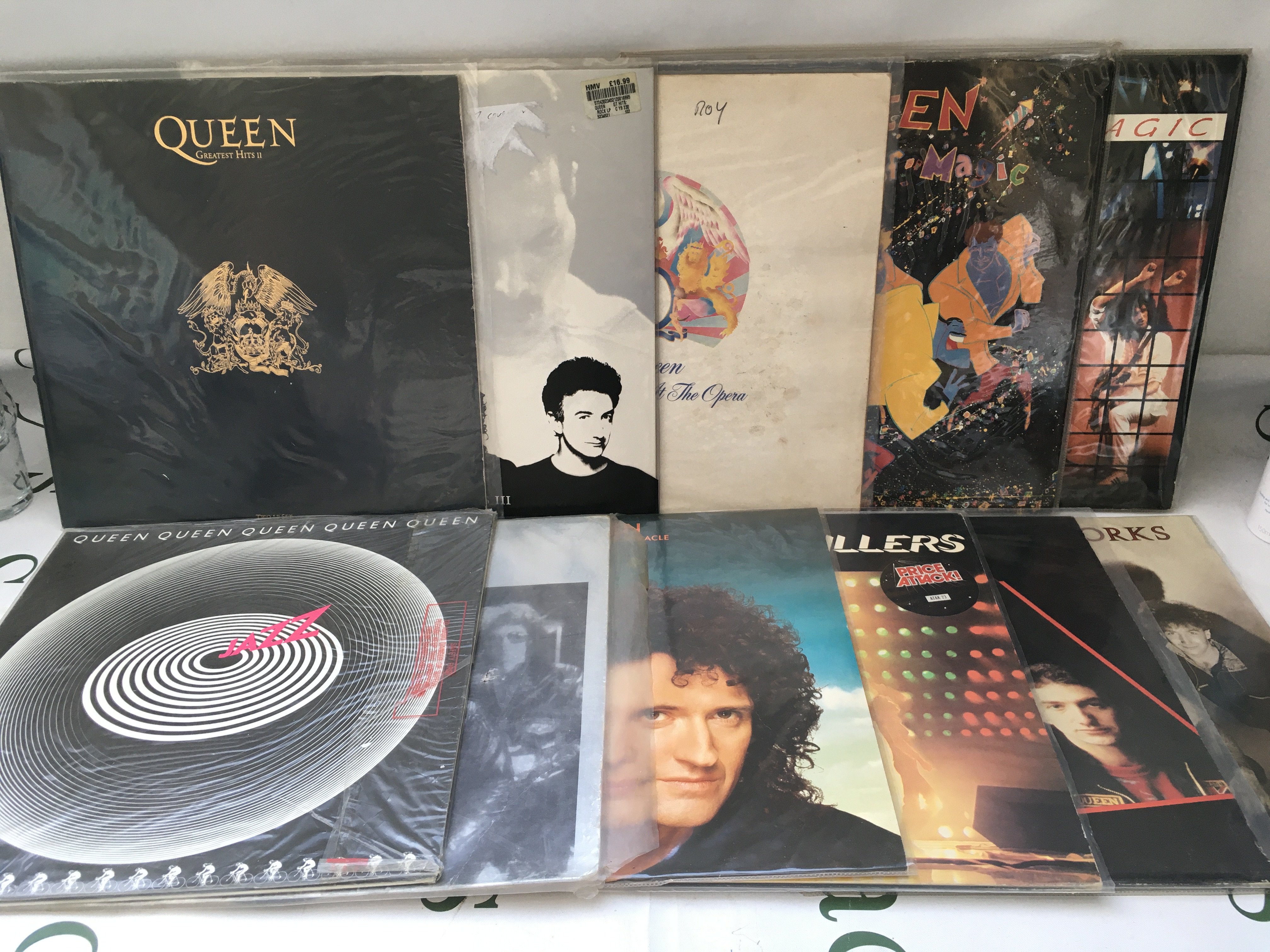 Eleven Queen LPs comprising Live Killers, The Game, Greatest Hits II and others.