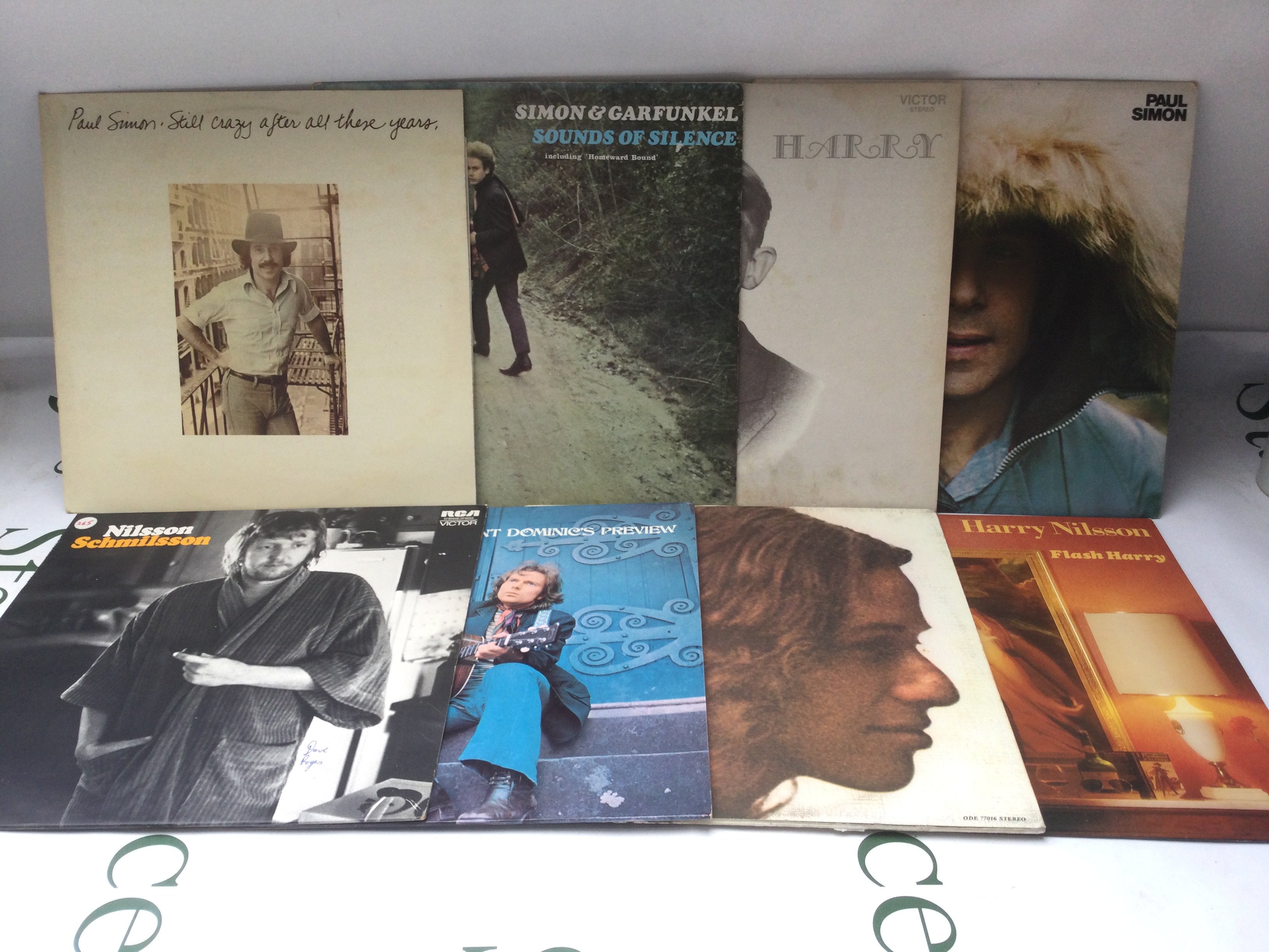 Sixteen singer songwriter LPs by various artists including Roy Harper, Harry Nilsson, Cat Stevens and others.
