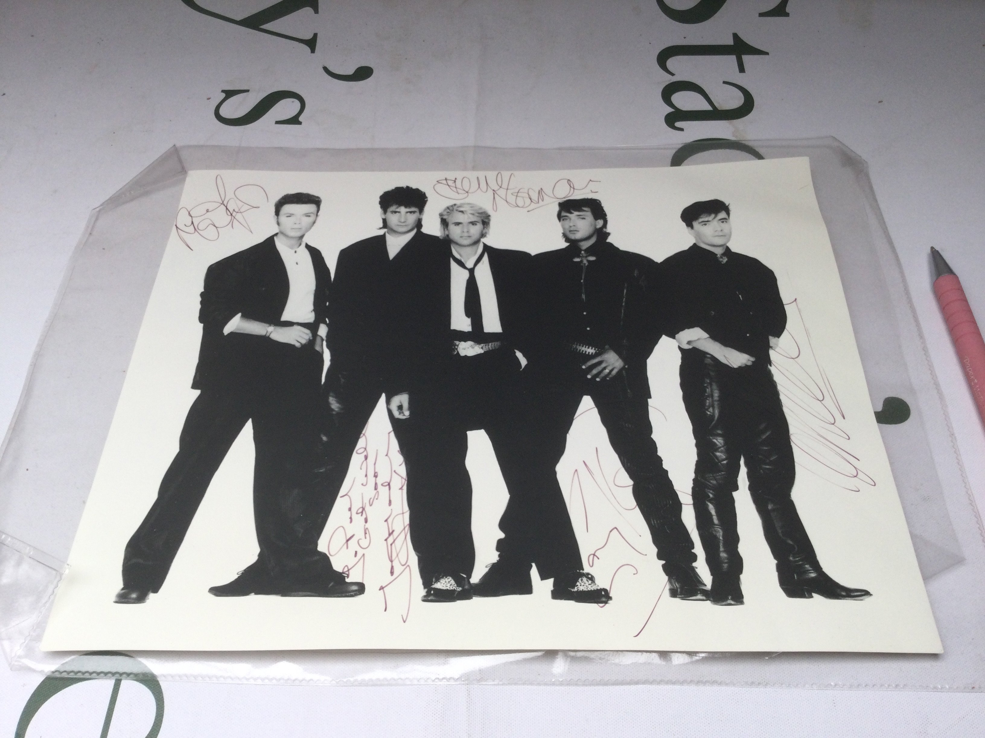 A fully signed Spandau Ballet publicity photo.