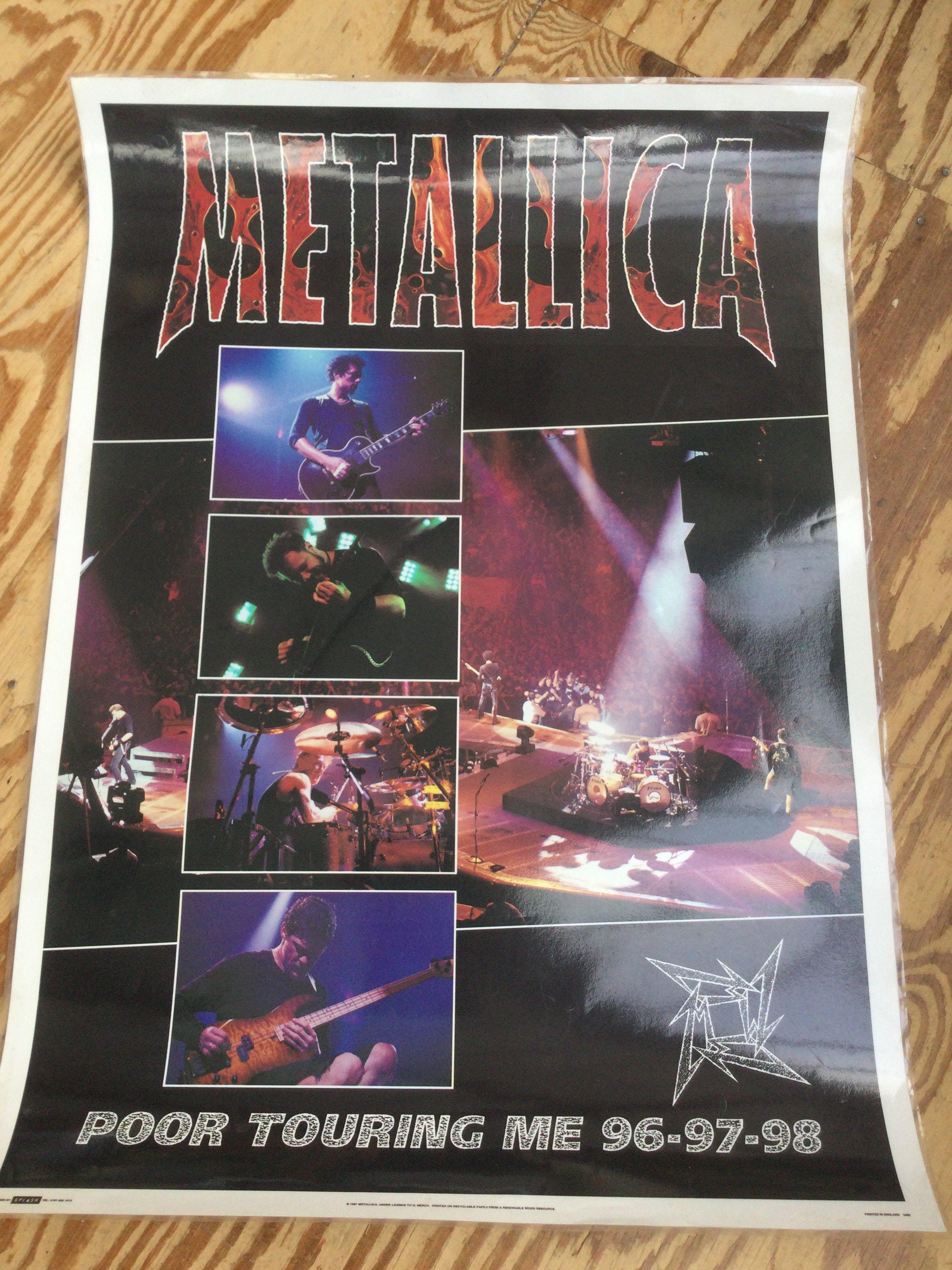 Three original music posters comprising Oasis, Metallica and Machine Head, approx 65cm x 90cm. All laminated.