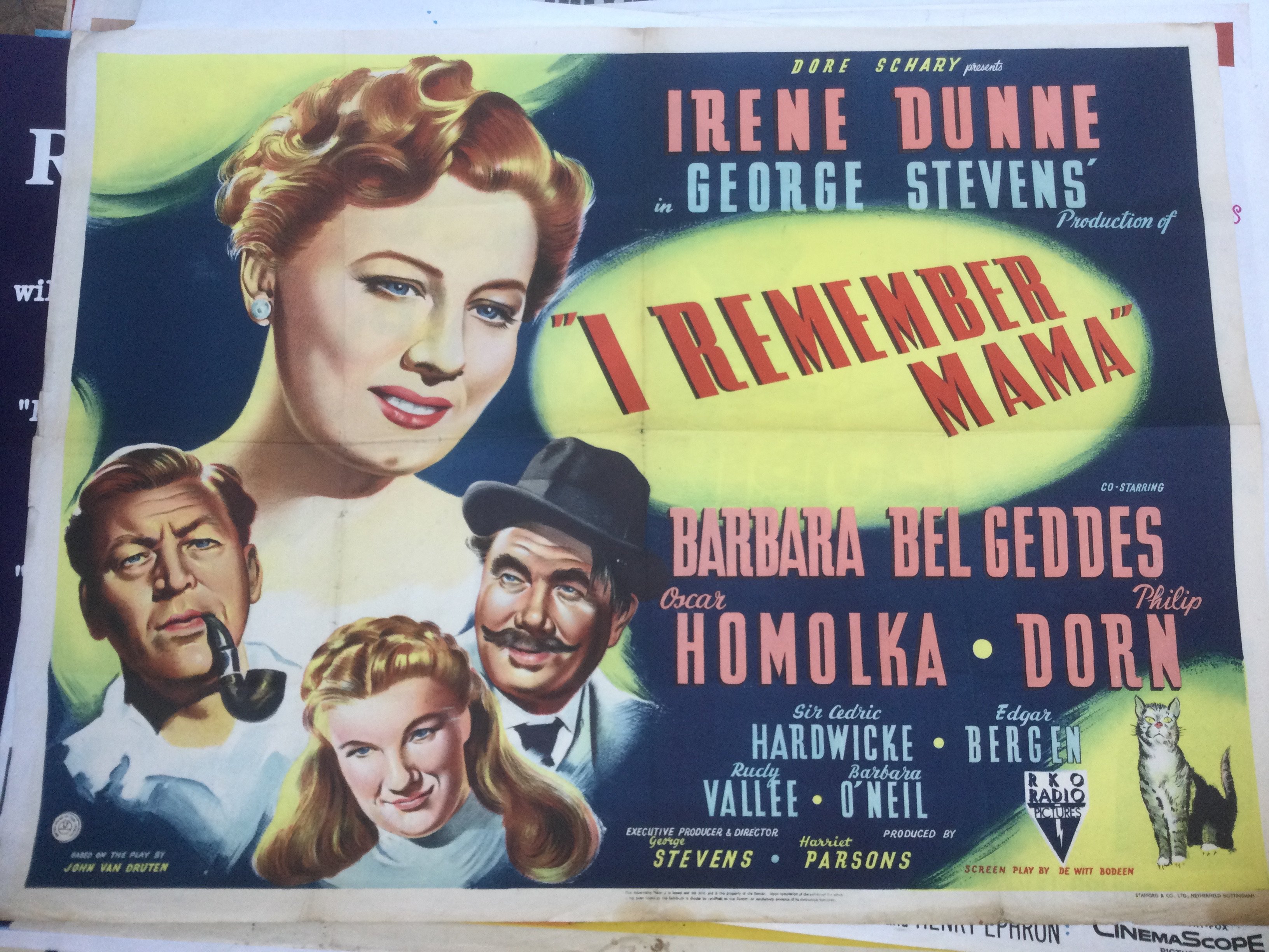 Four UK quad film posters comprising Moment To Moment, I Remember Mama, Take Her She's Mine and Isadora.