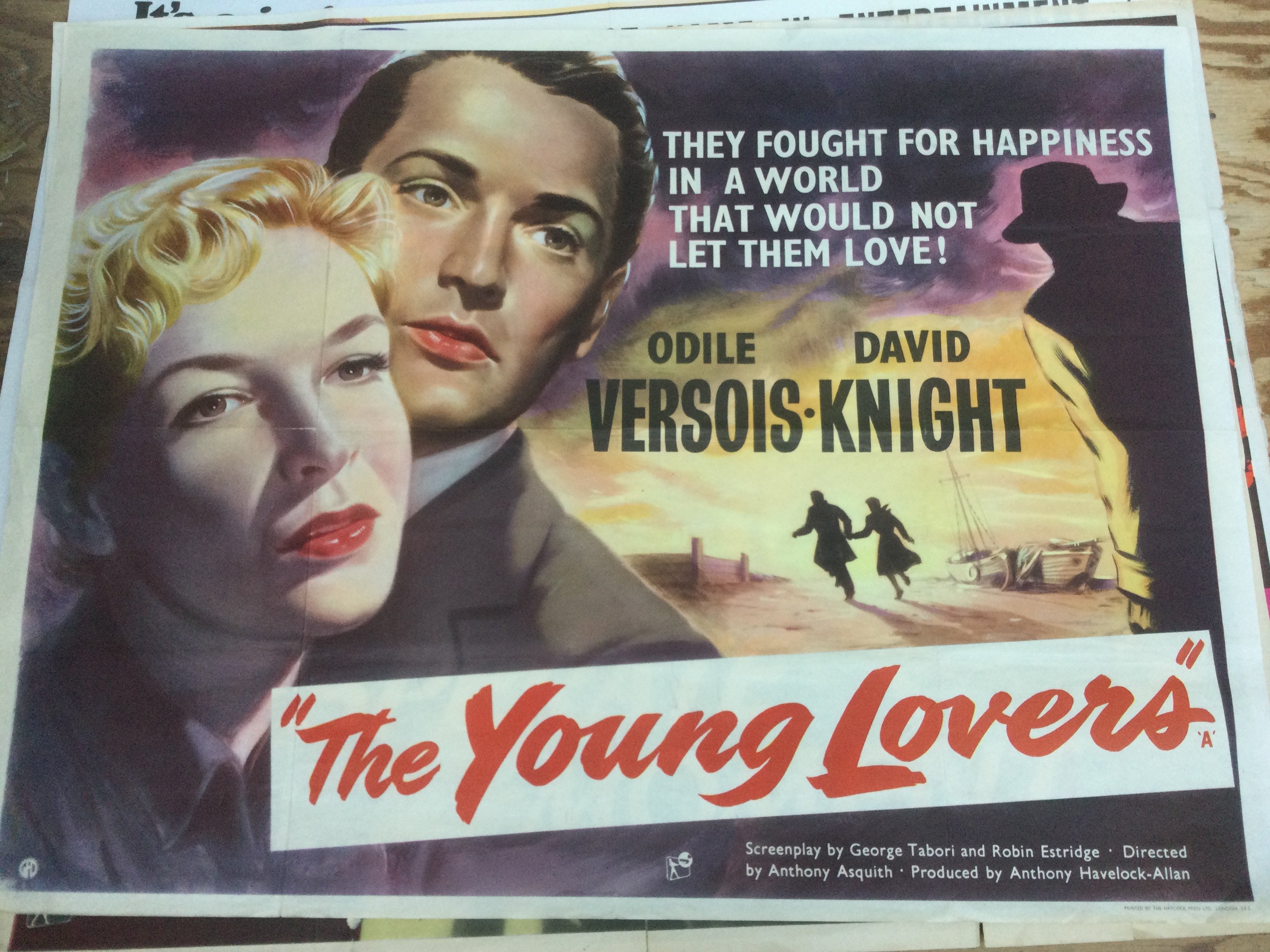 Six film posters including a double bill of The Venetian Affair and The Dangerous Days Of Kiowa Jones, Term Of Trial, The Young Lovers, Insignificance, Perfect Friday and Desperate Moment. All folded, various condition issues.