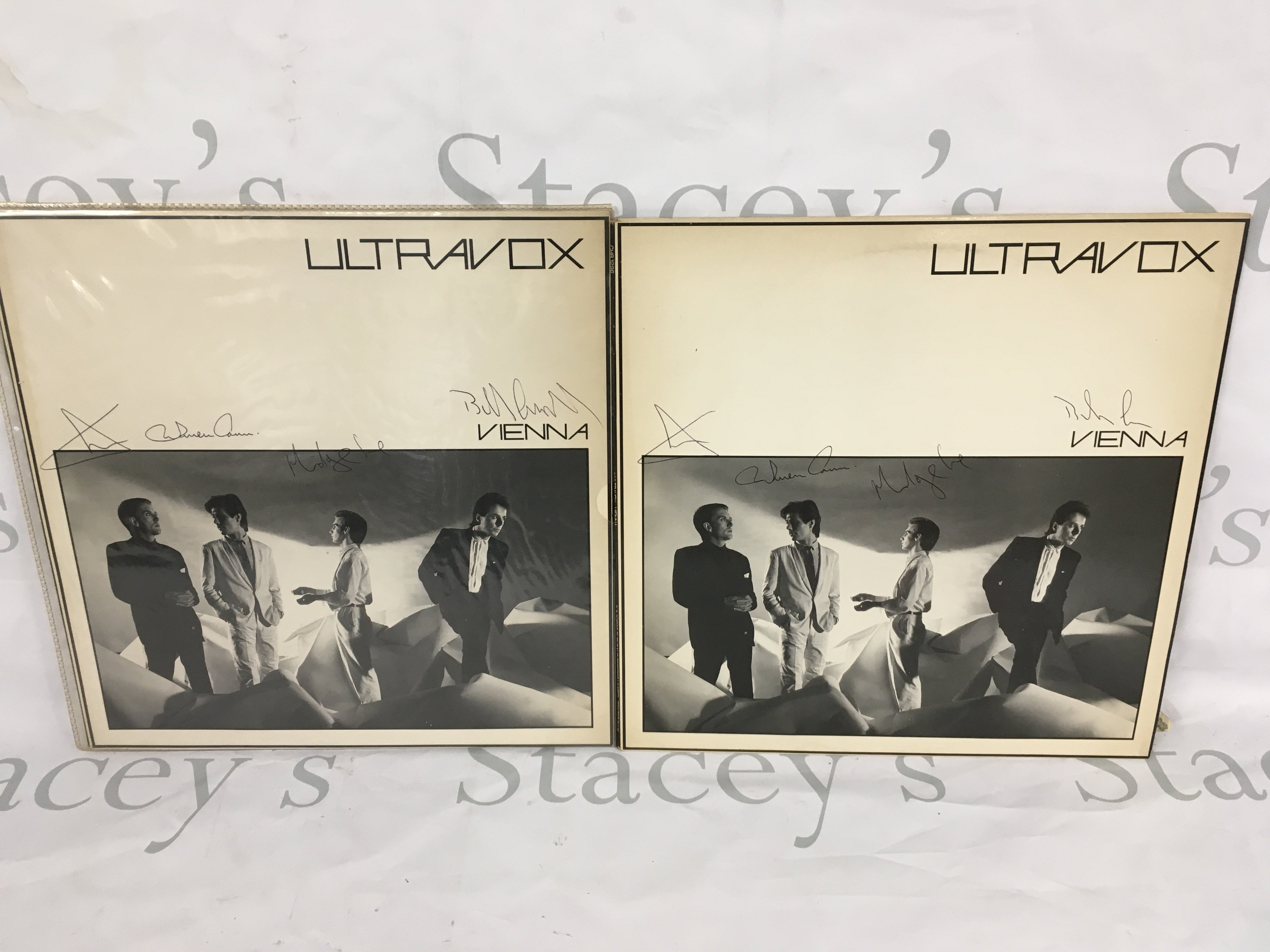 Two signed Ultravox LPs.
