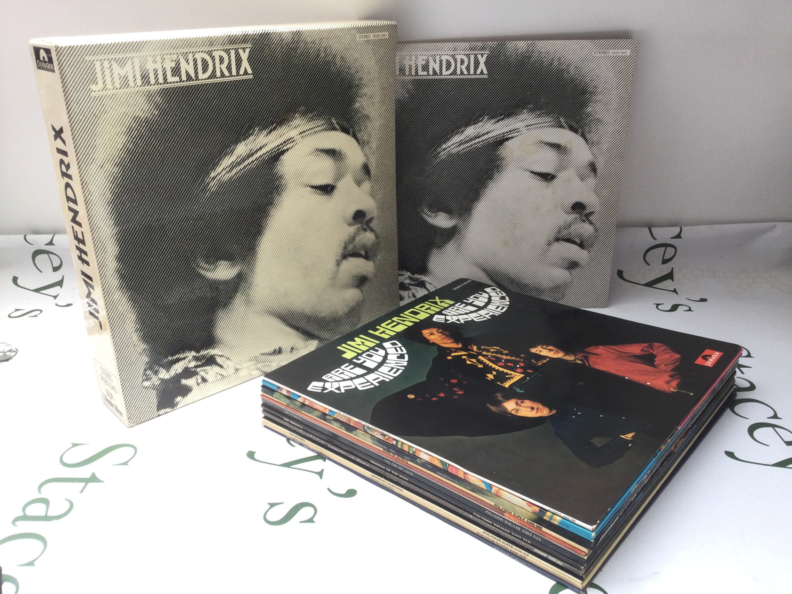 A limited edition Jimi Hendrix 12LP vinyl box set complete with insert.