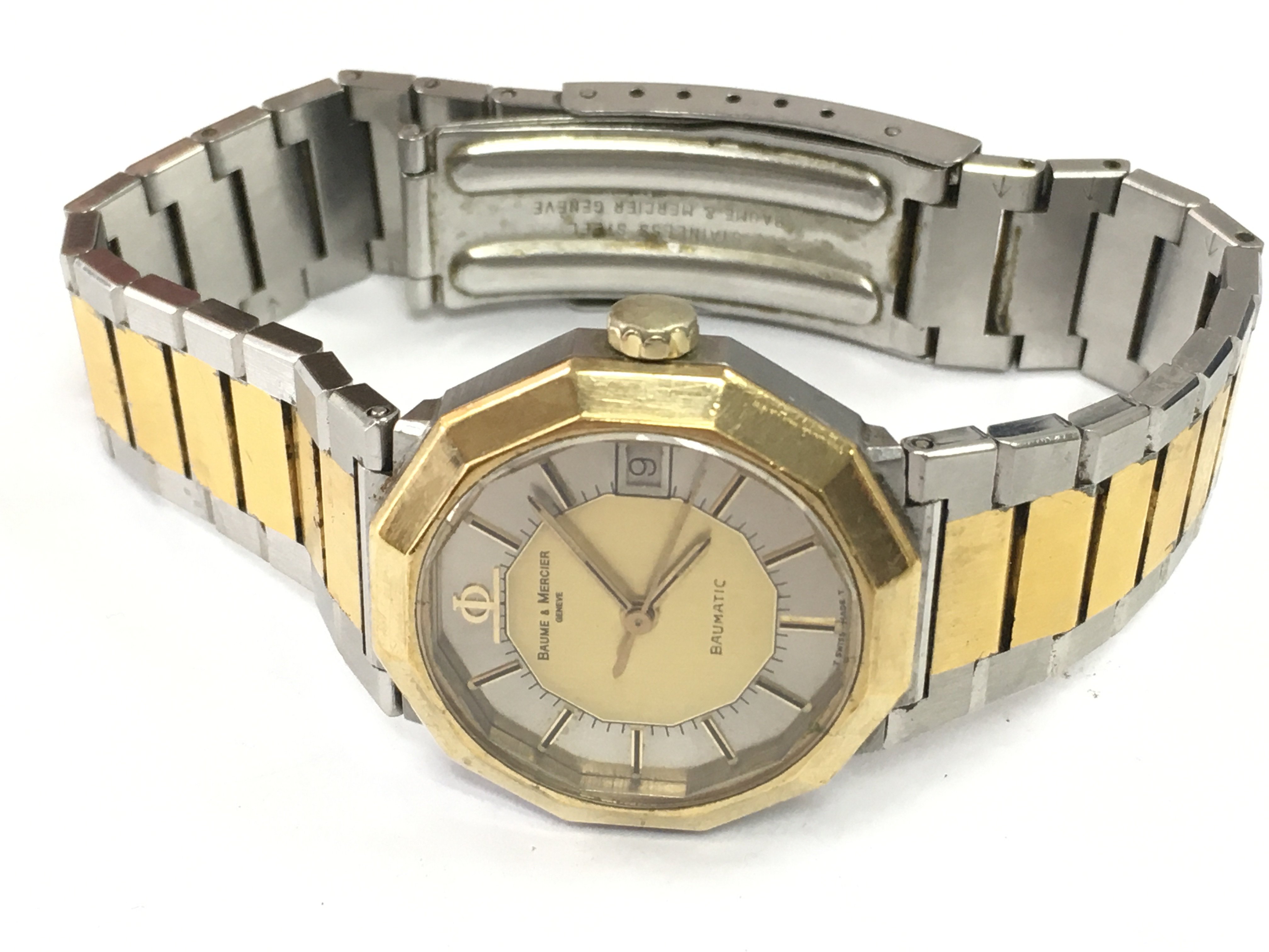 A Baume & Mercier Baumatic wrist watch , serial number 698081 postage category A