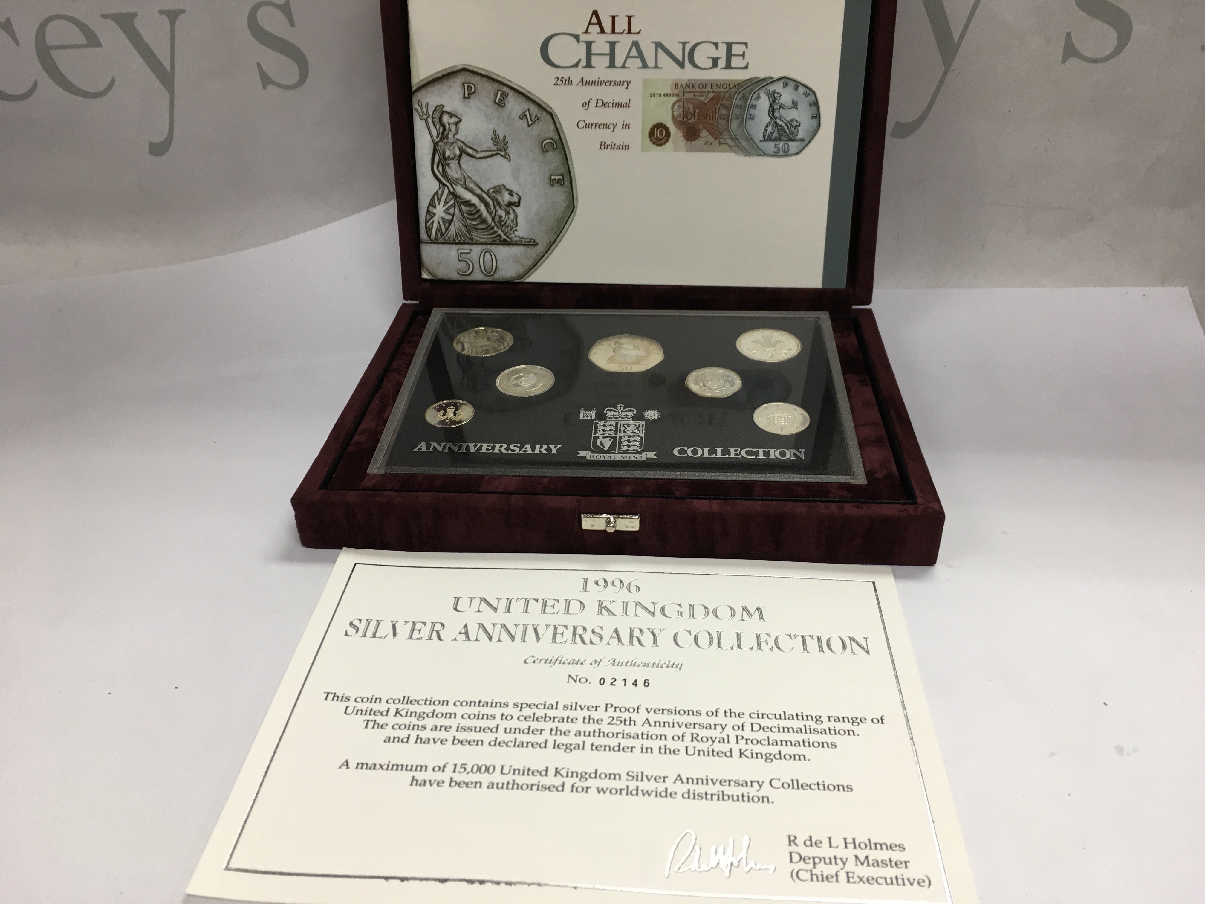 A 1996 royal mint silver anniversary collection. Postage B. NO RESERVE
