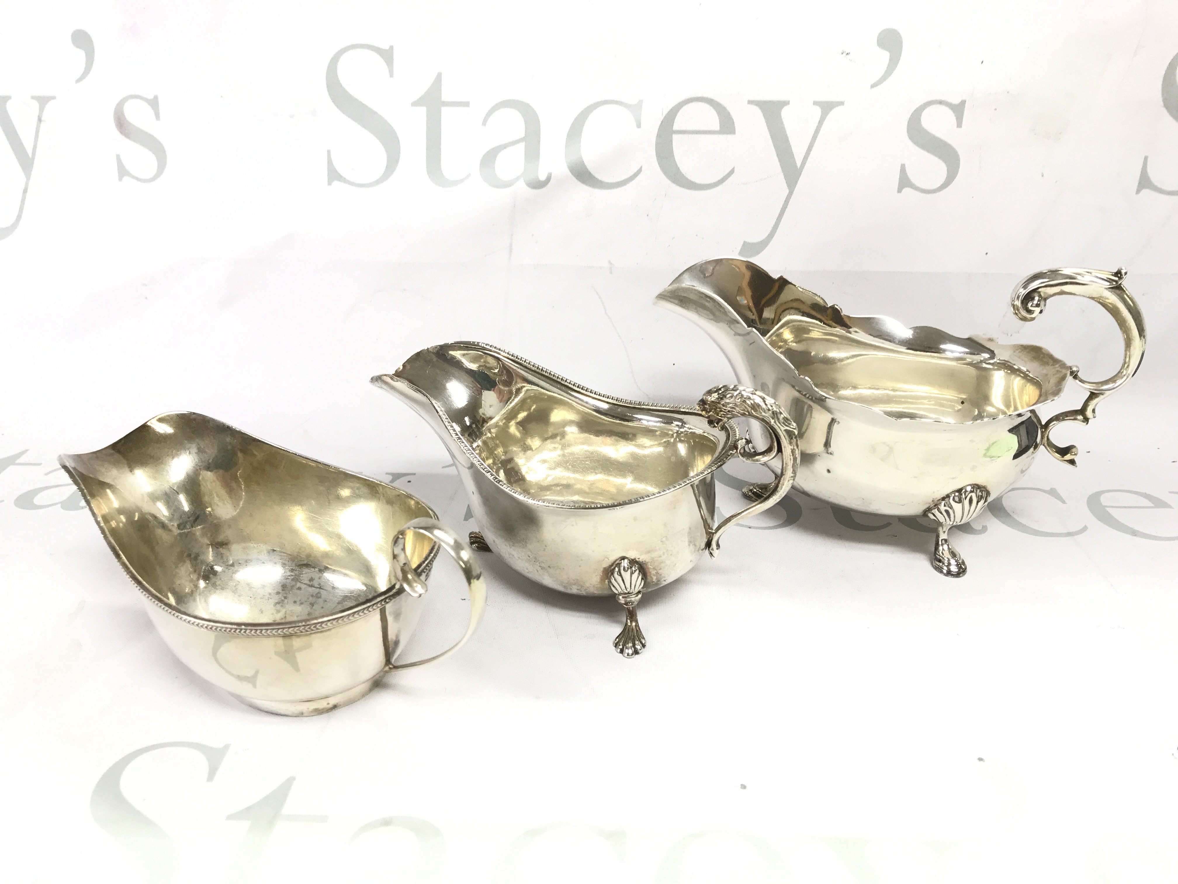 Three silver hallmarked jugs 430g total