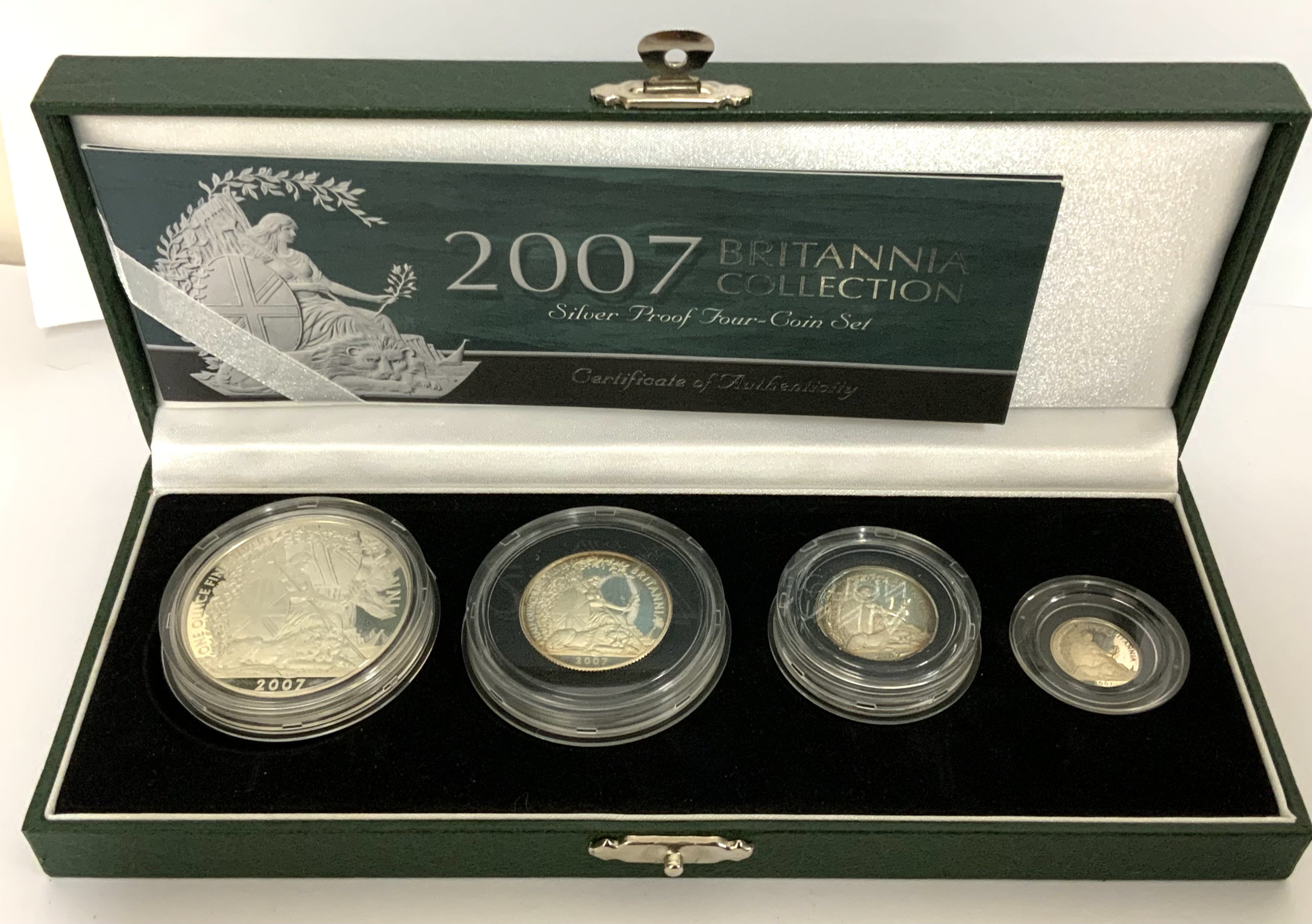 A United Kingdom 2007 Brittania silver proof four coin collection (A)