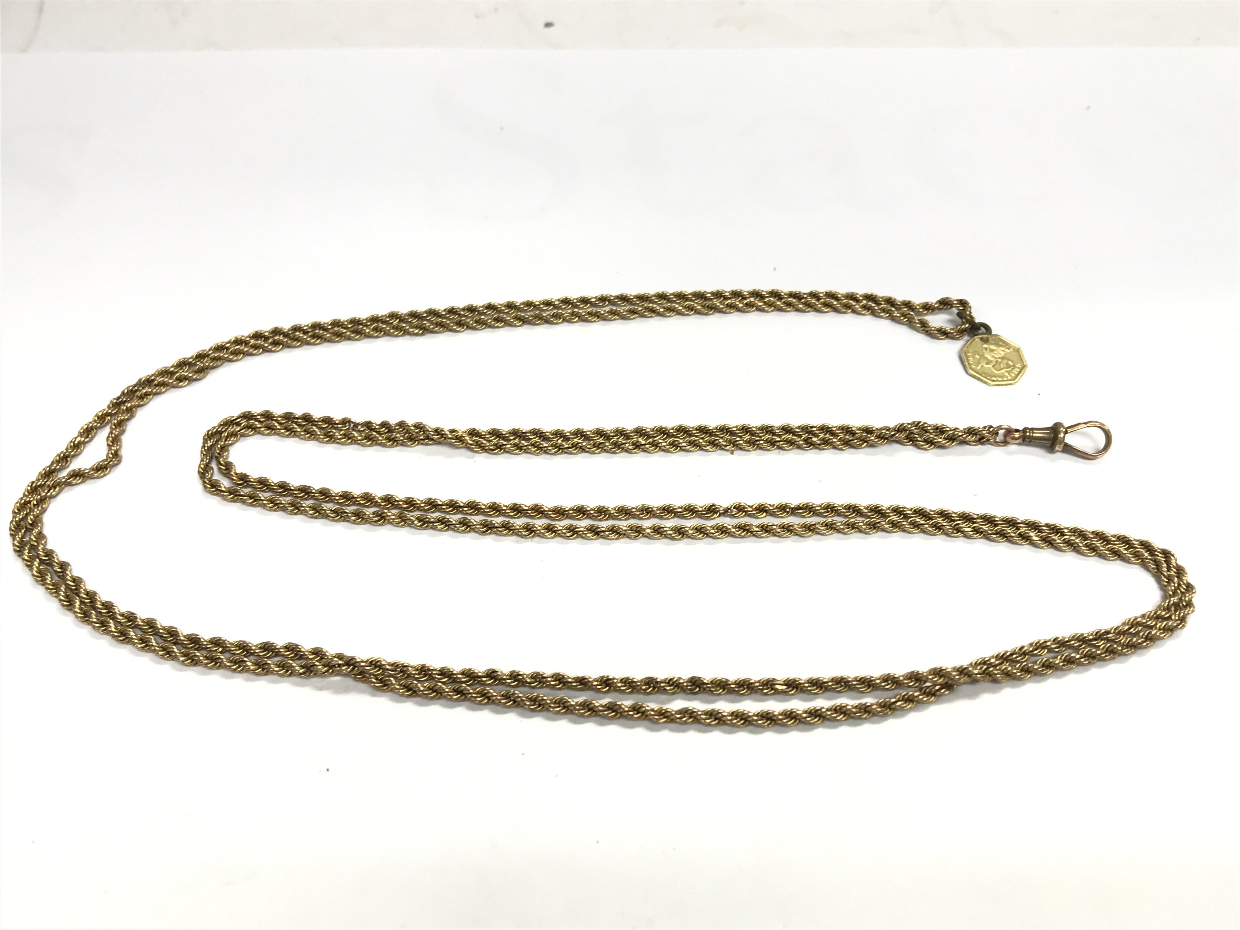 A 9ct rope chain. Approximately 73cm and 22.90g. Postage B