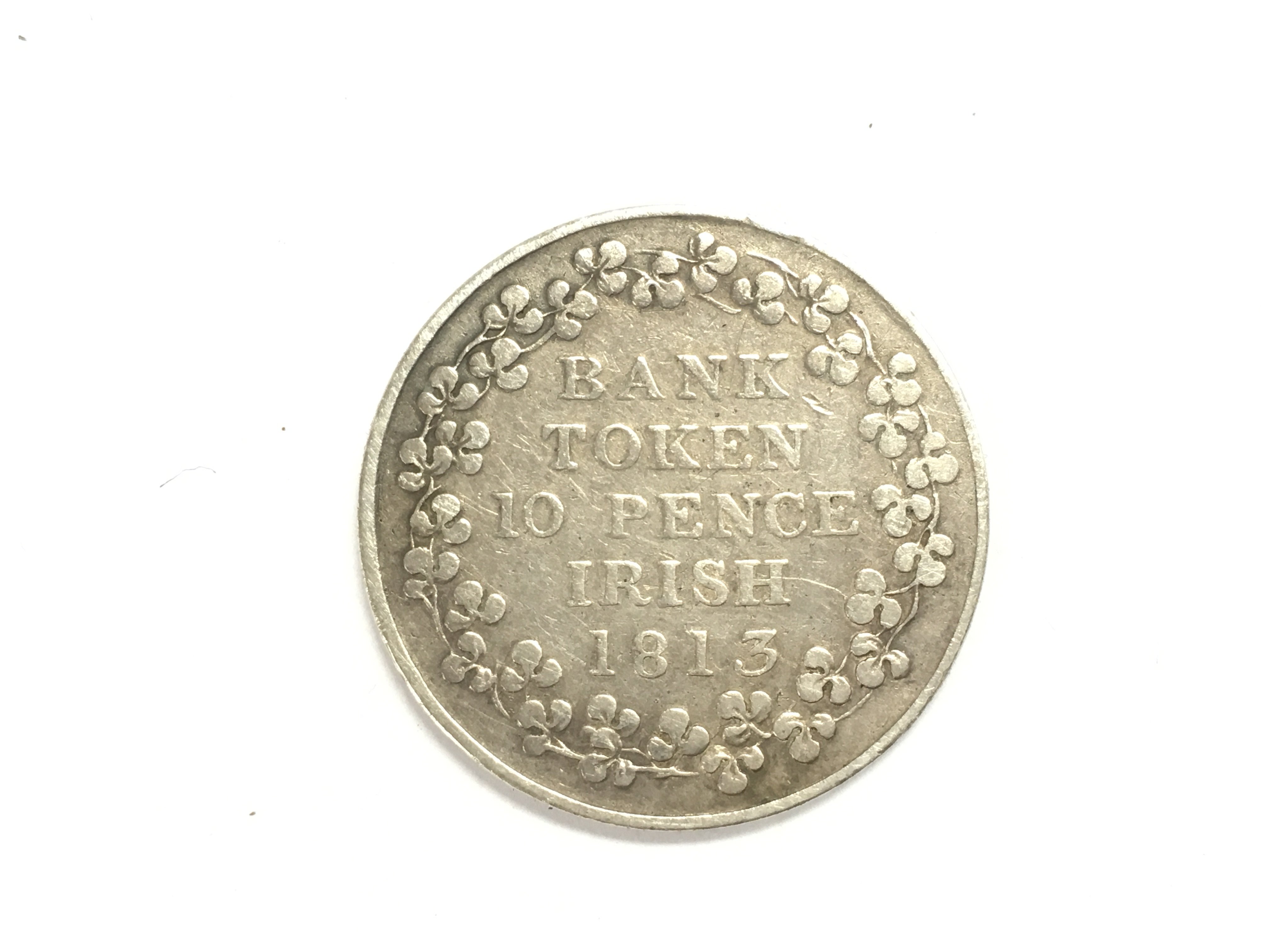 A 1813 George III Irish bank token. Postage A