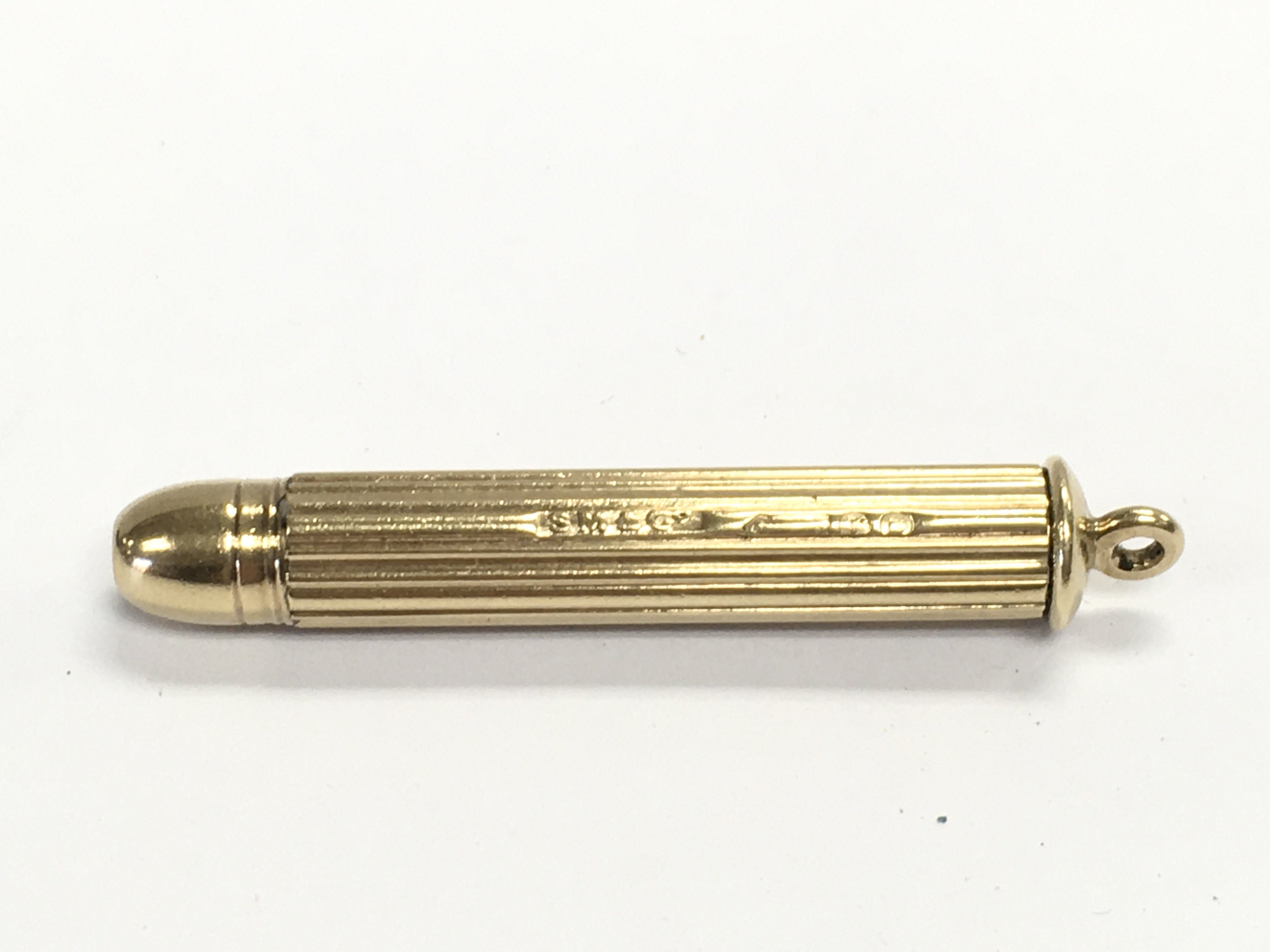 A 9ct Sampson and Morgan propelling pencil. 8.05g