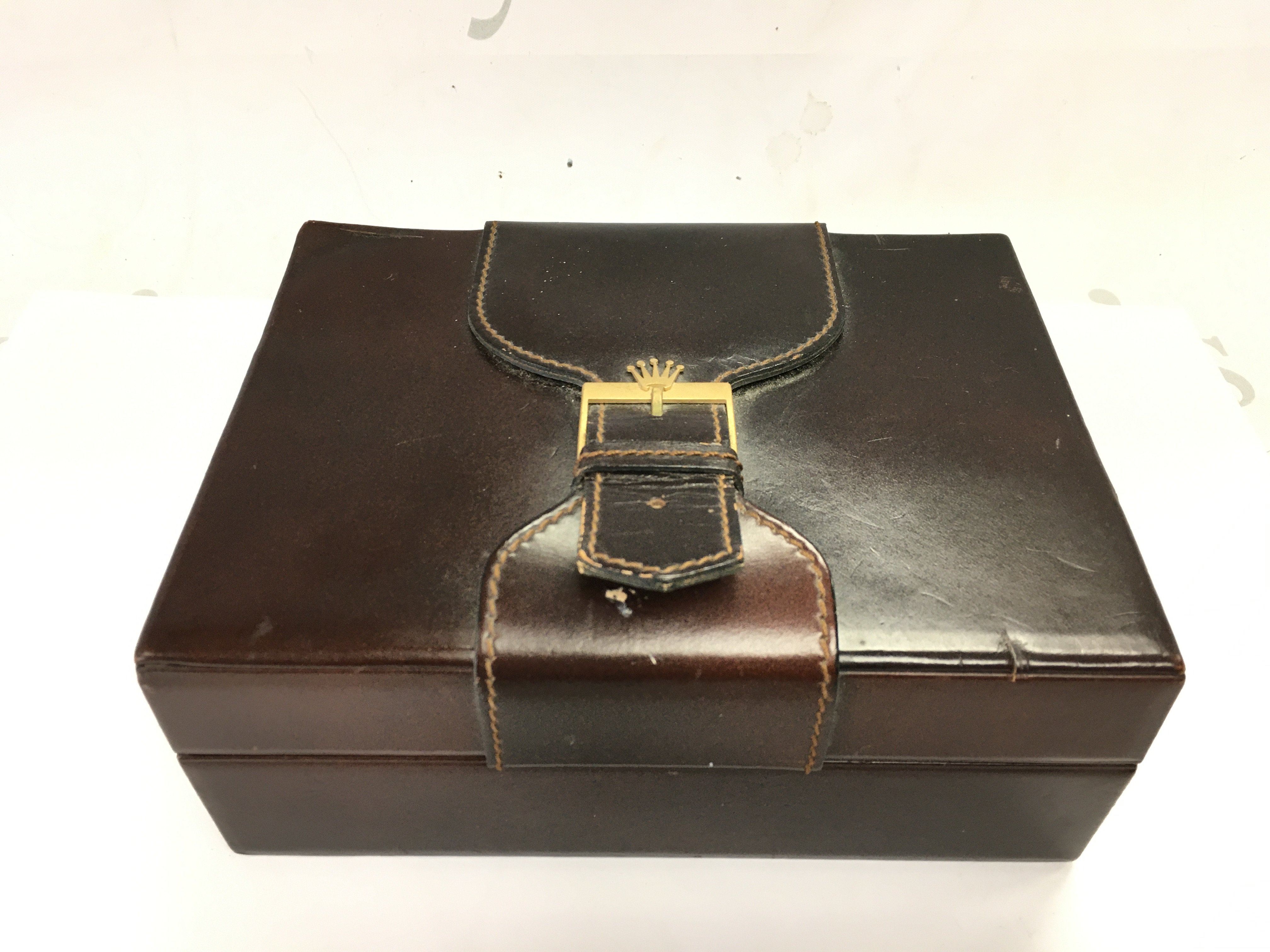 A vintage leather rolex box 71.00.04 Postage B
