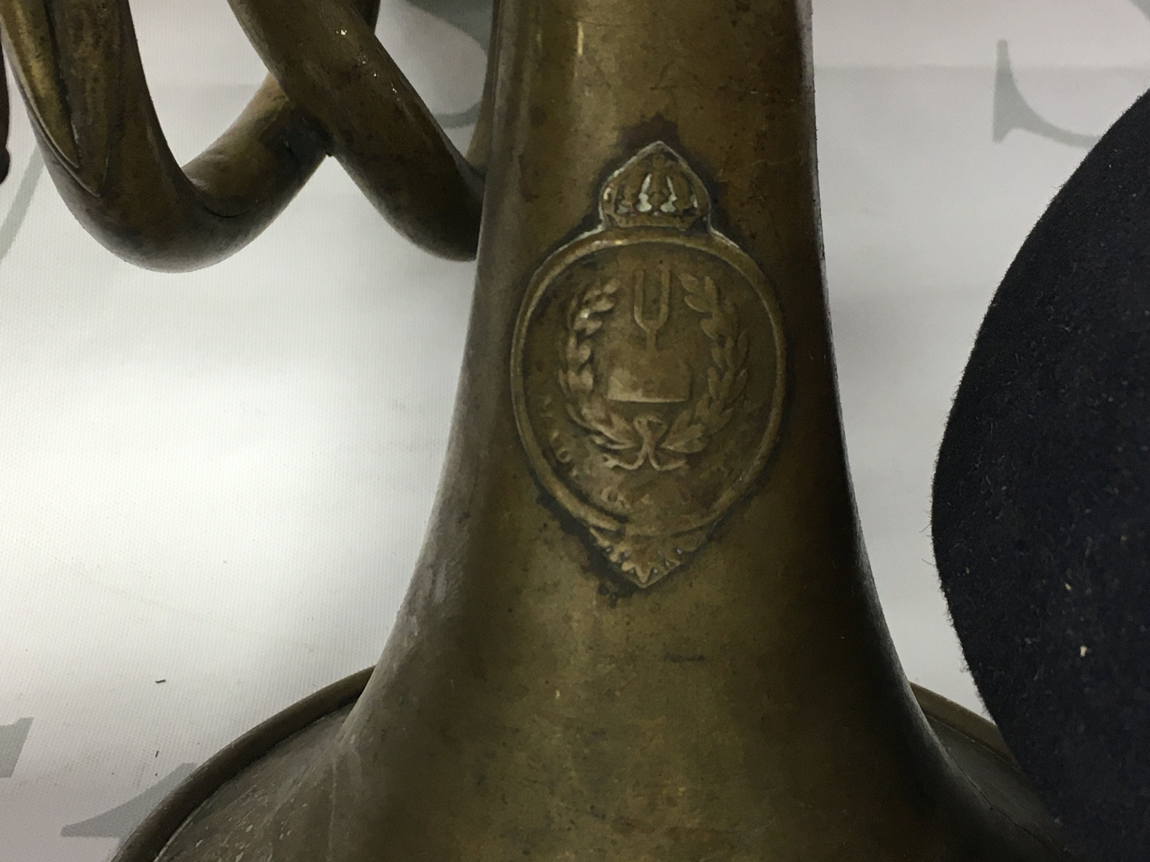 A United States Airforce Beret. Trench Art and Brass Cornet A/F. (3). NO RESERVE