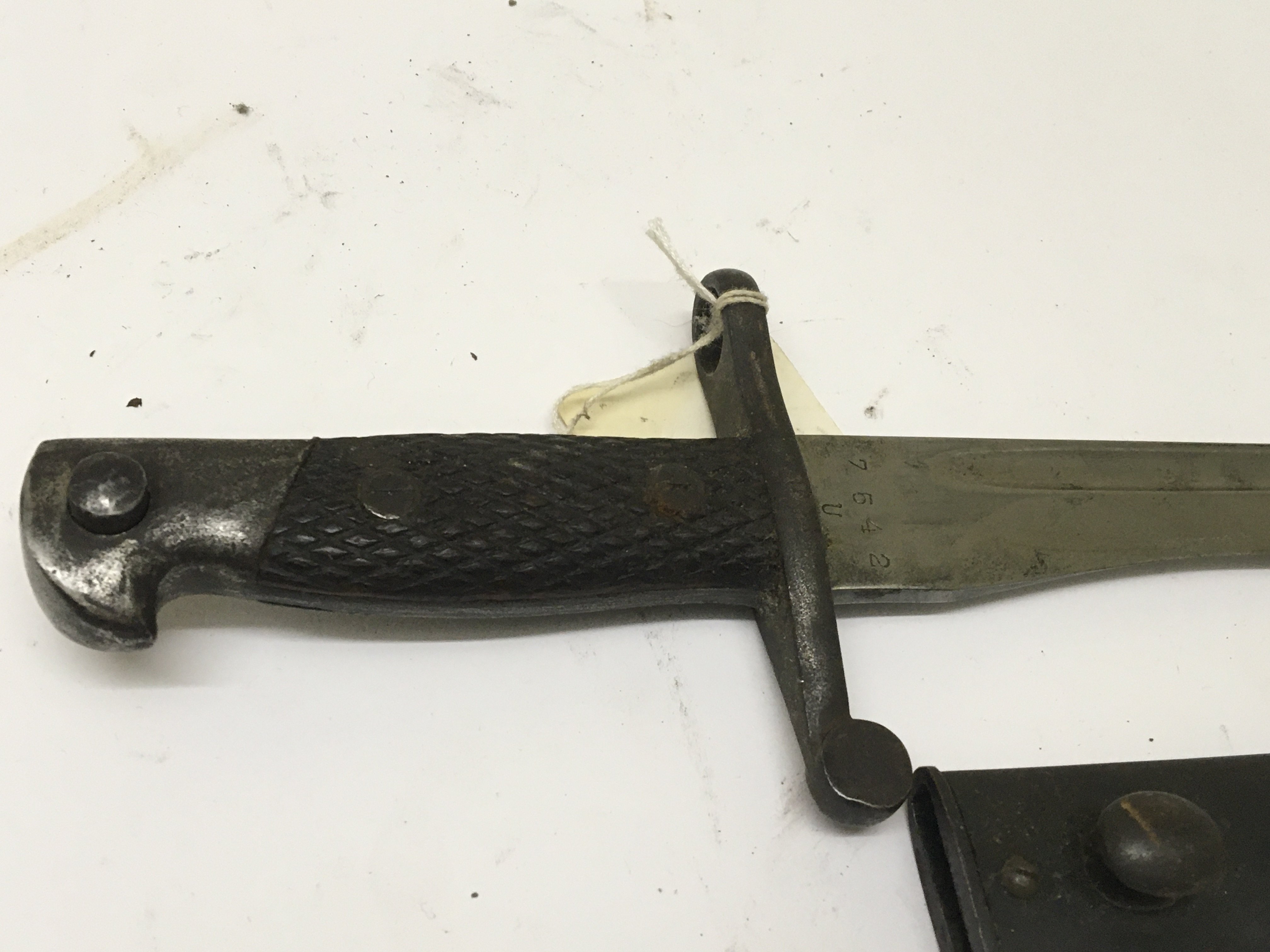 A Spanish M1941 Mauser Bolo bayonet the blade stamped 7542 U. NO RESERVE