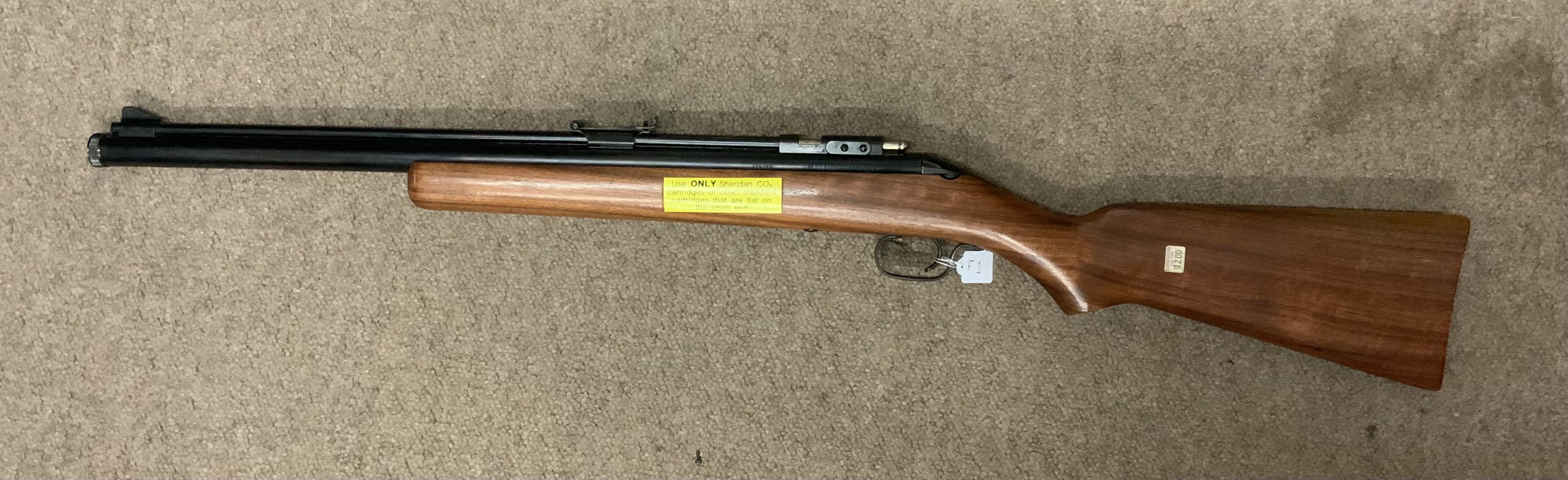 (F1) Cal.5mm Sheridan Blue Streak C02 bolt action pellet rifle. (D)