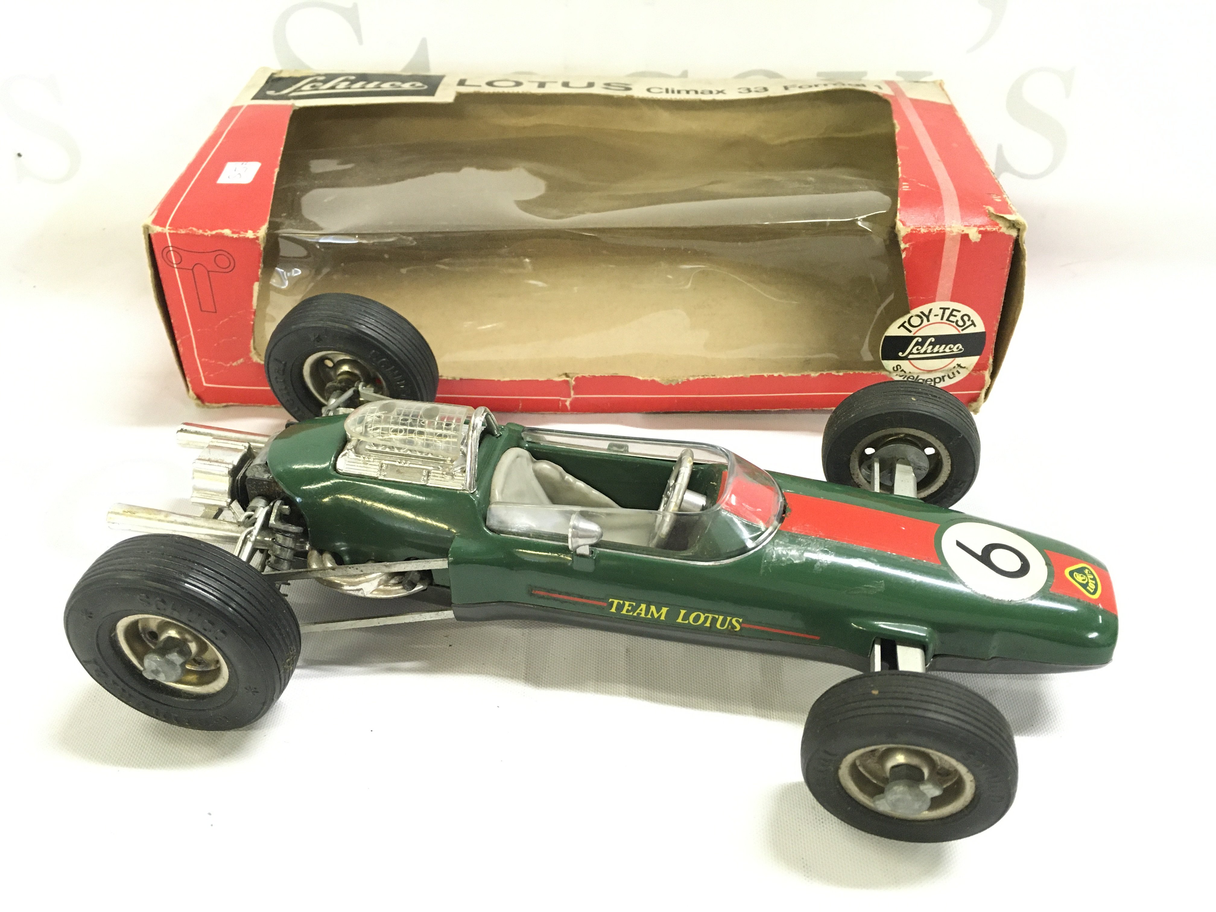 A Boxed Schuco Clockwork Lotus Formel 1 Car. No Key.