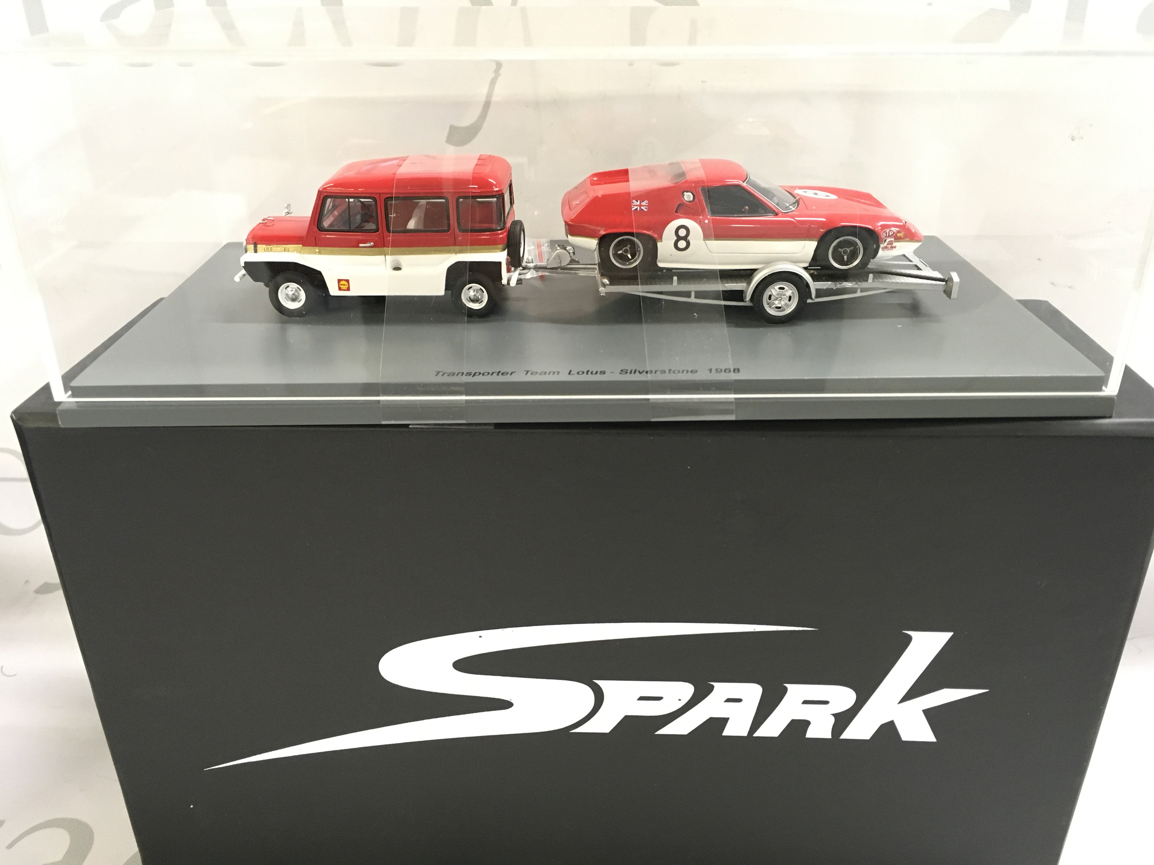 A Boxed Spark Transporter Team Lotus - Silverstone 1968.