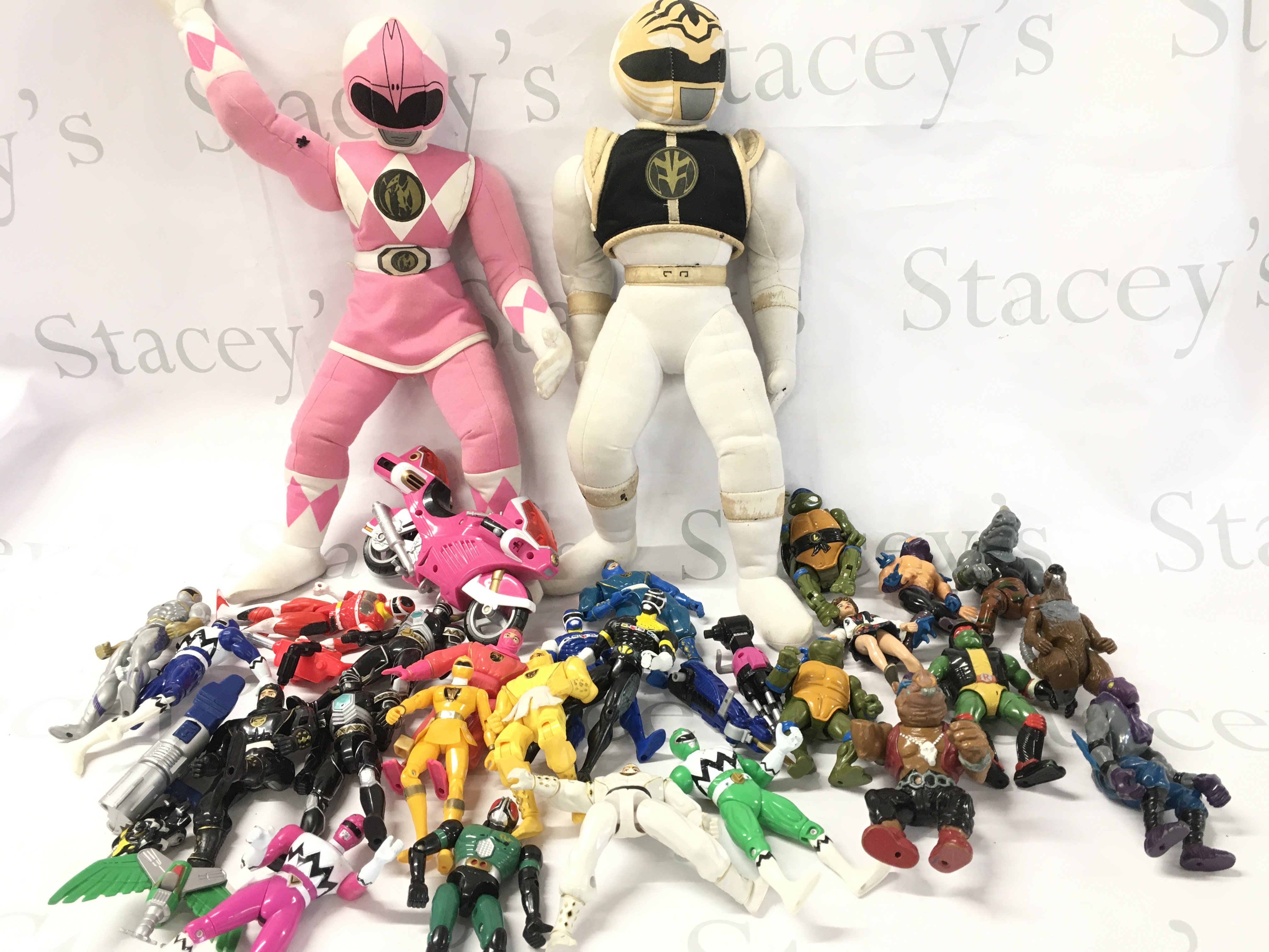 A Collection of Power Rangers And Teenage Mutant Hero Turtles Figures.No Reserve.