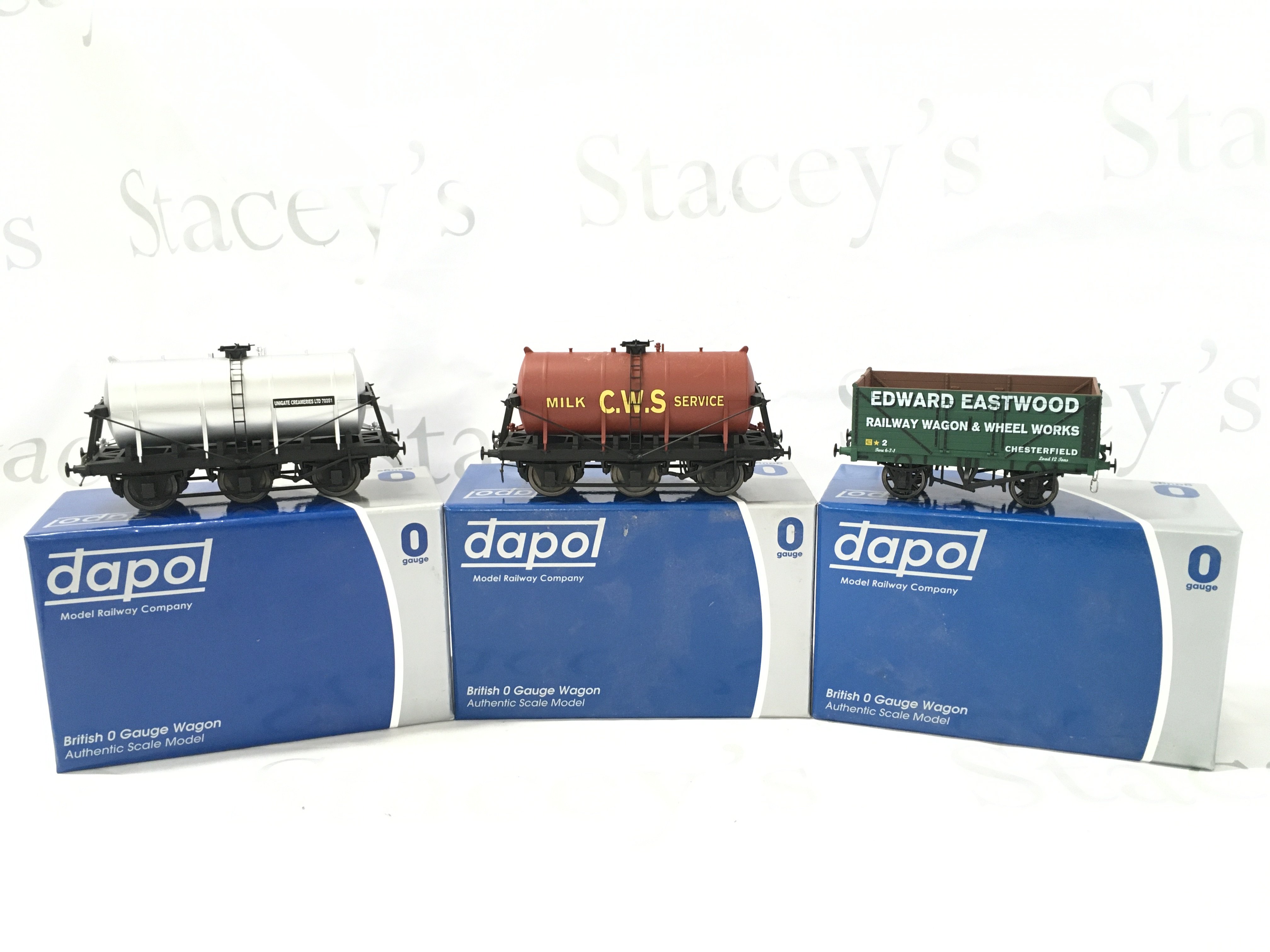 3 Boxed Dapol 0 Gauge Wagons.