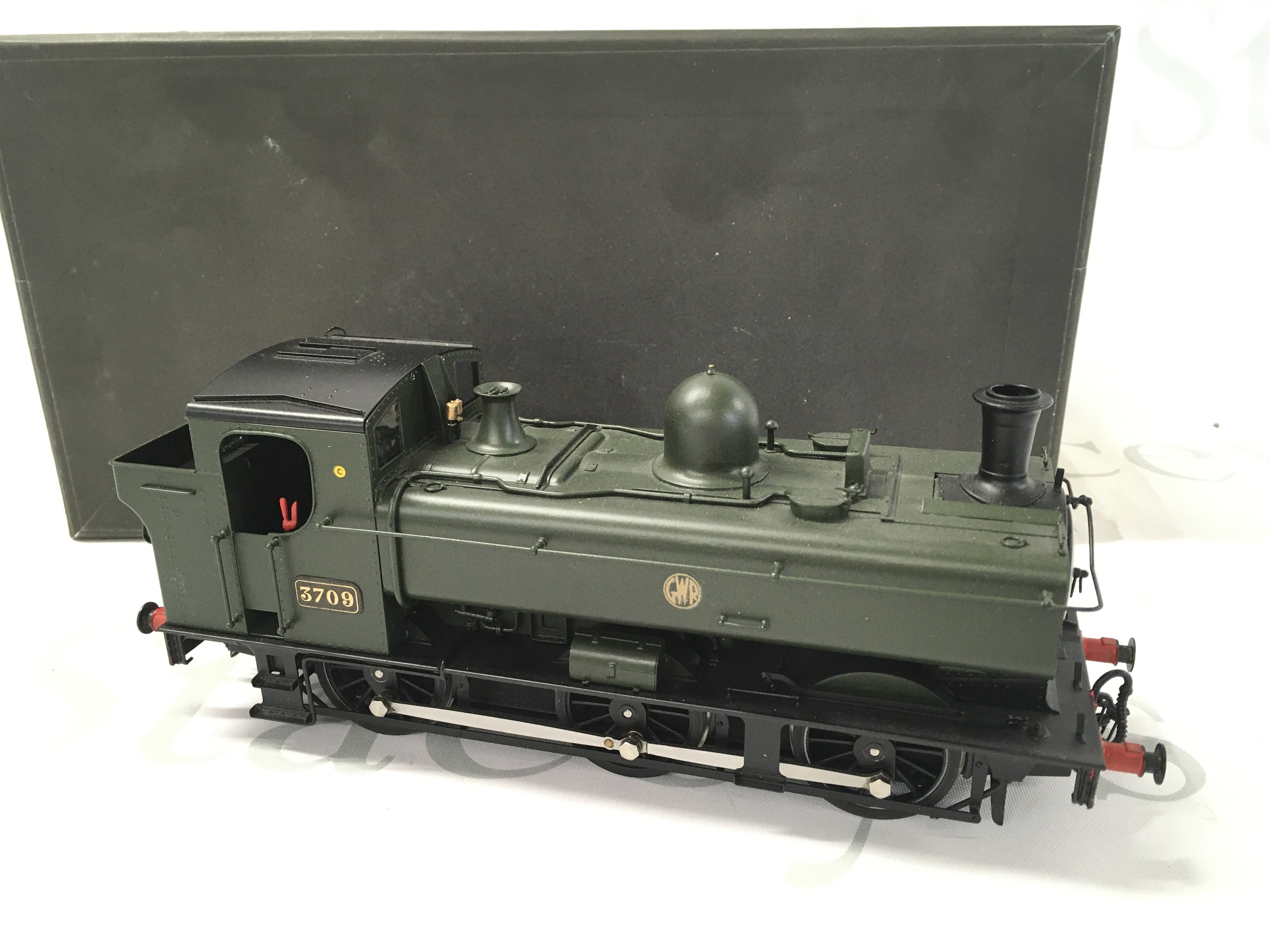 A Boxed Tower Models 0 Gauge pannier Tank Locomotive. Running Number 3709