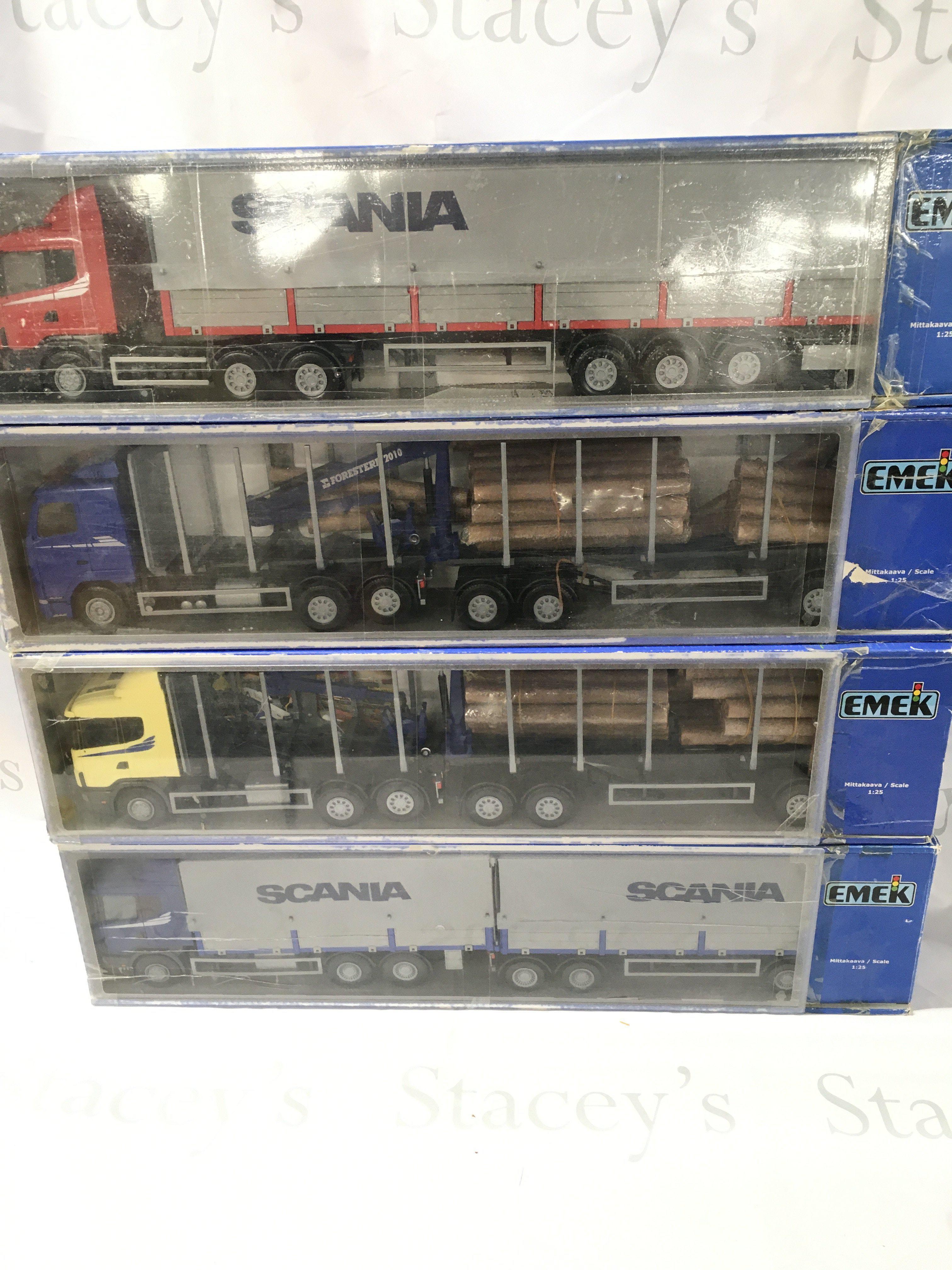 4 X Boxed Emek Trucks 1/25 Scale. (4).