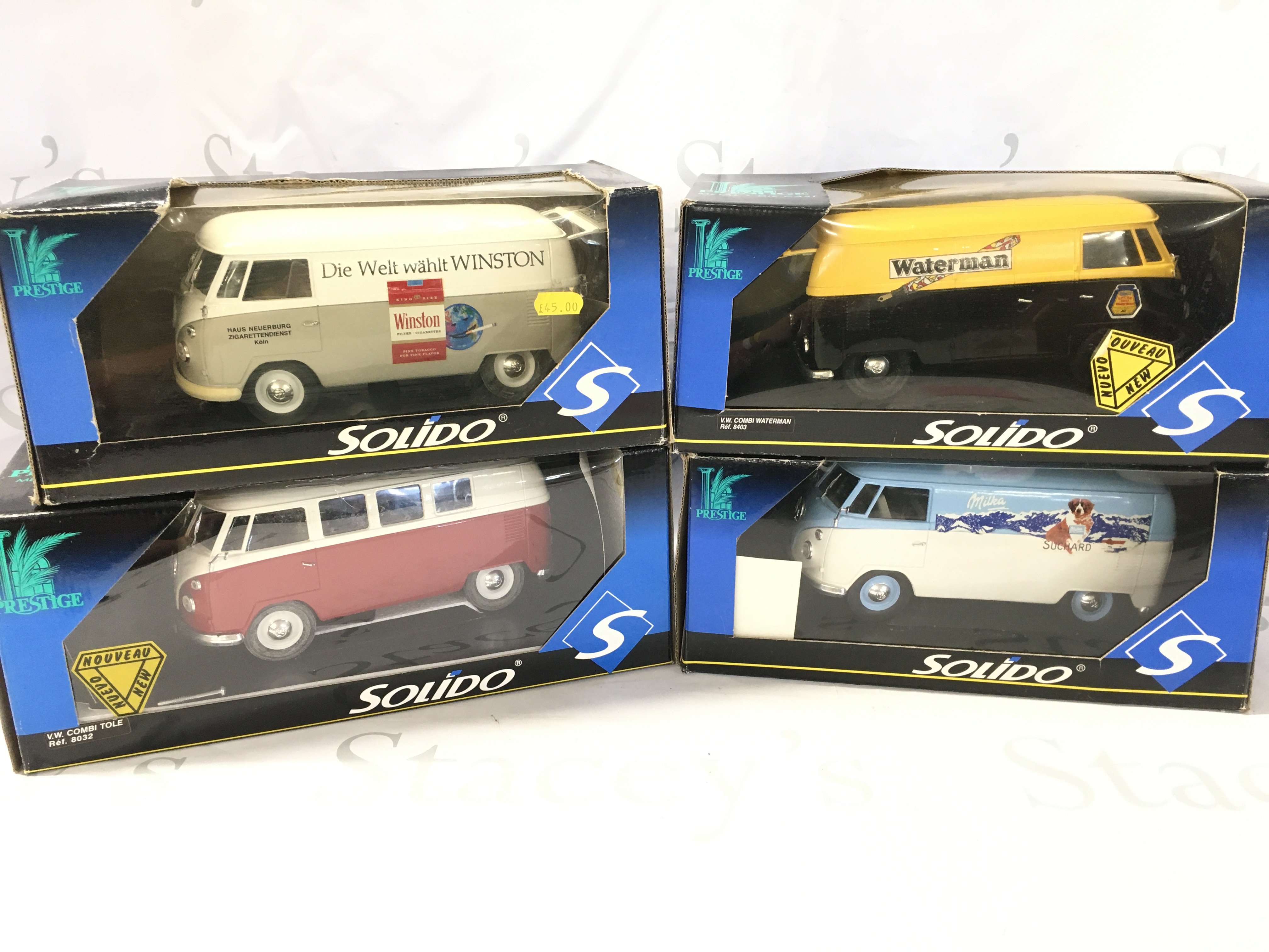 4 Boxed Solido Volkswagen Vans 1/18 Scale