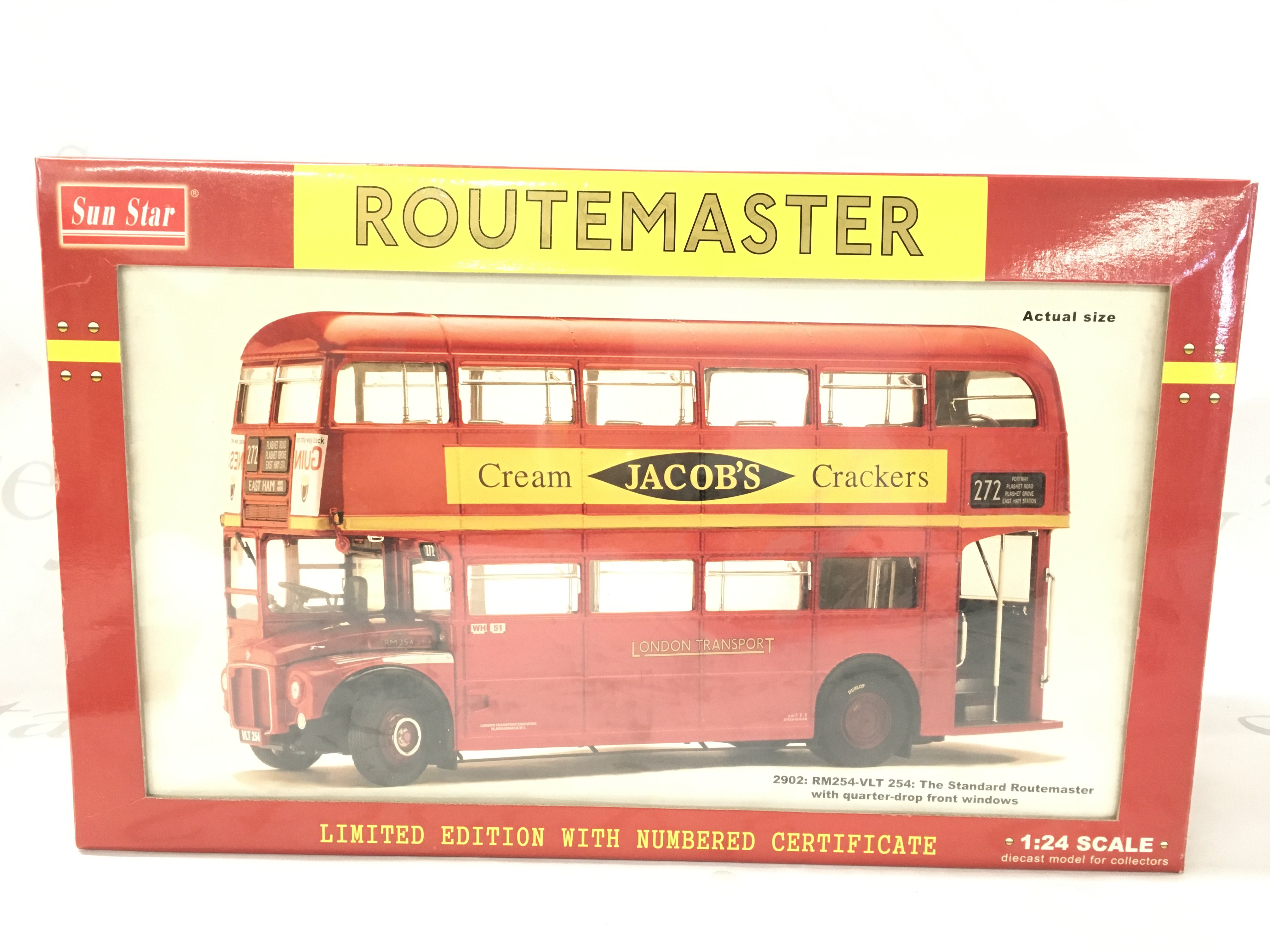 A Boxed Sun Star RM254-VLT 254. Standard Routemaster Bus 1/24 Scale.