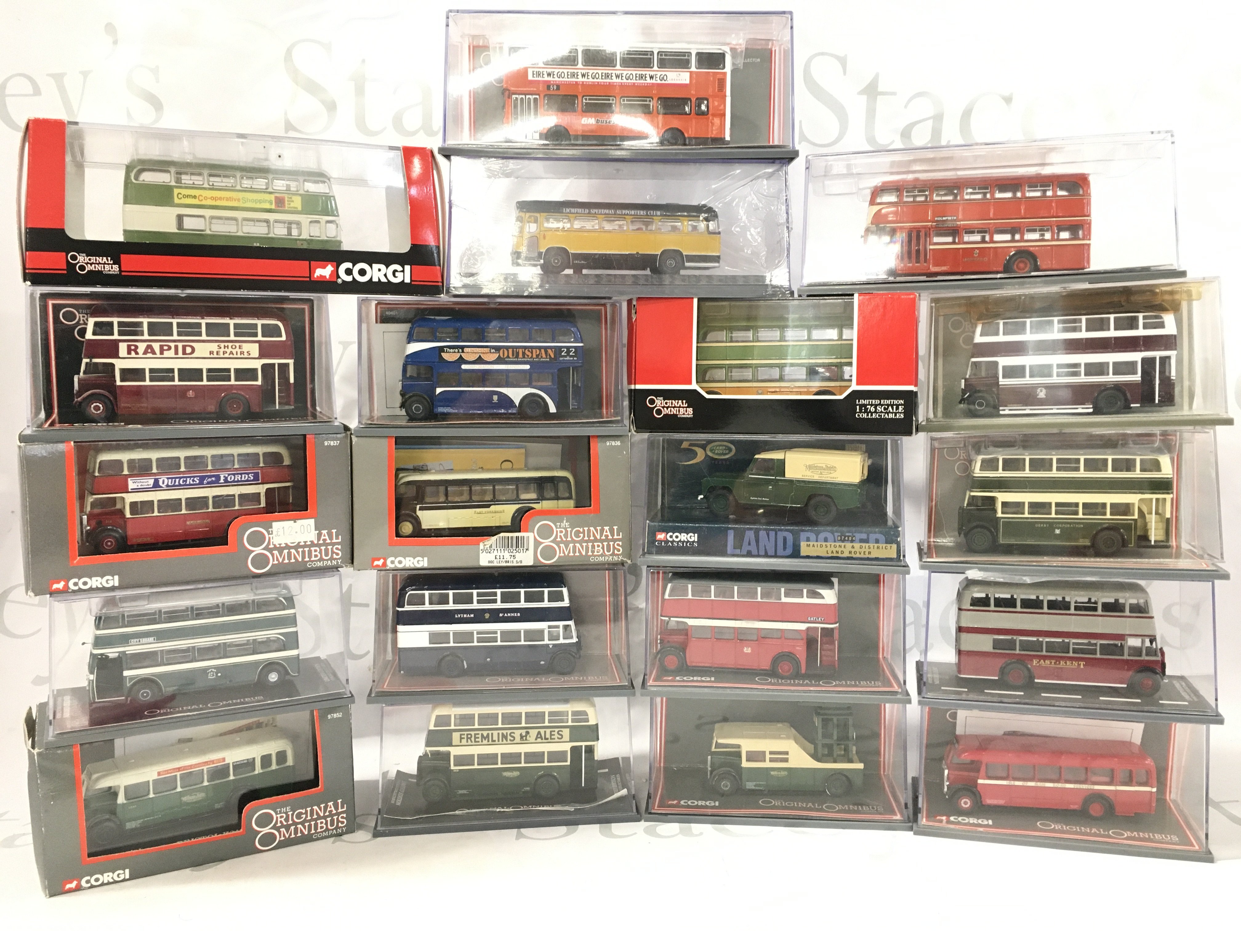 A Collection of Boxed Corgi Original Omnibus Buses.
