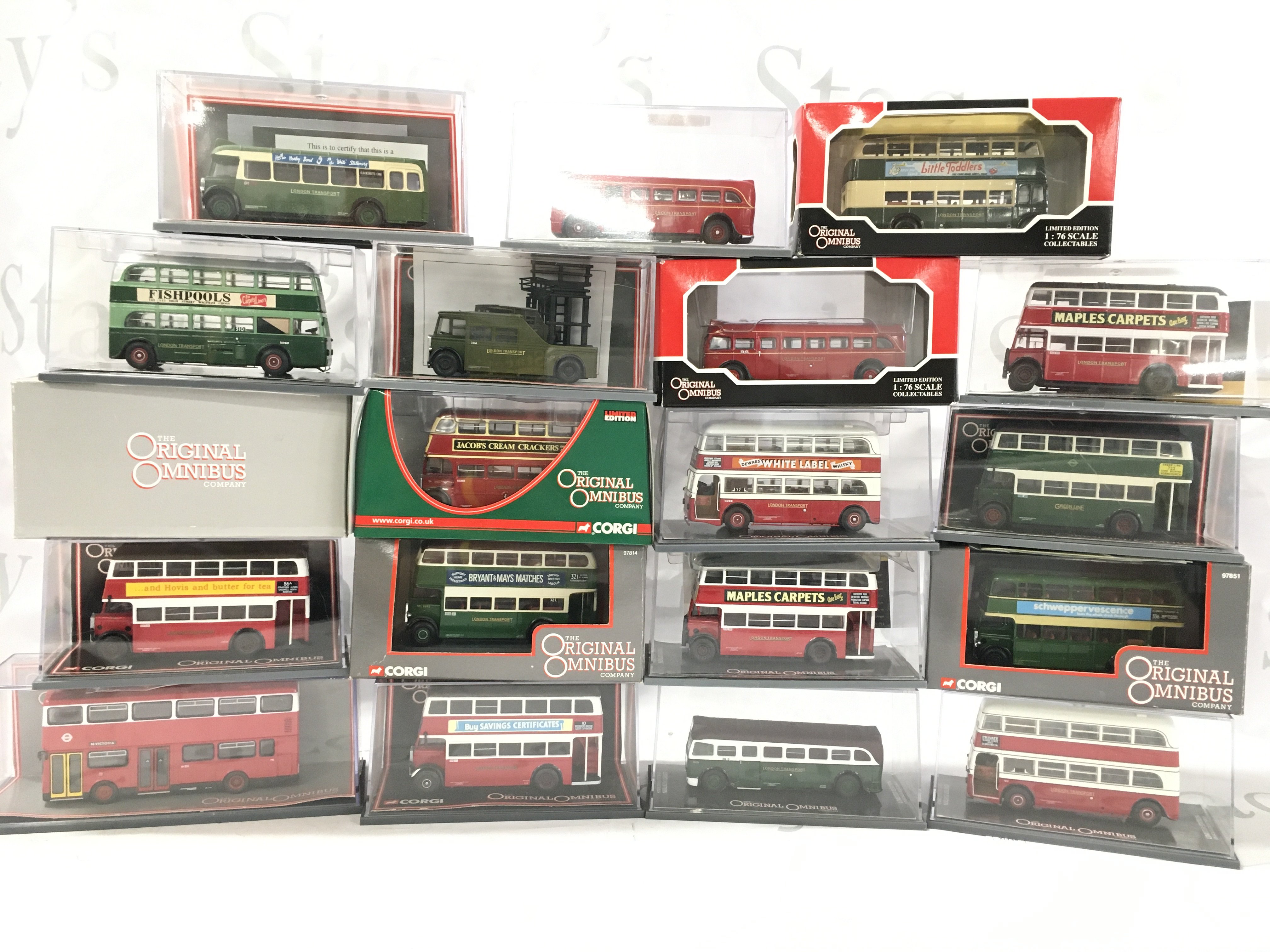 A Collection of Corgi Original Omnibus Buses All London Transport.