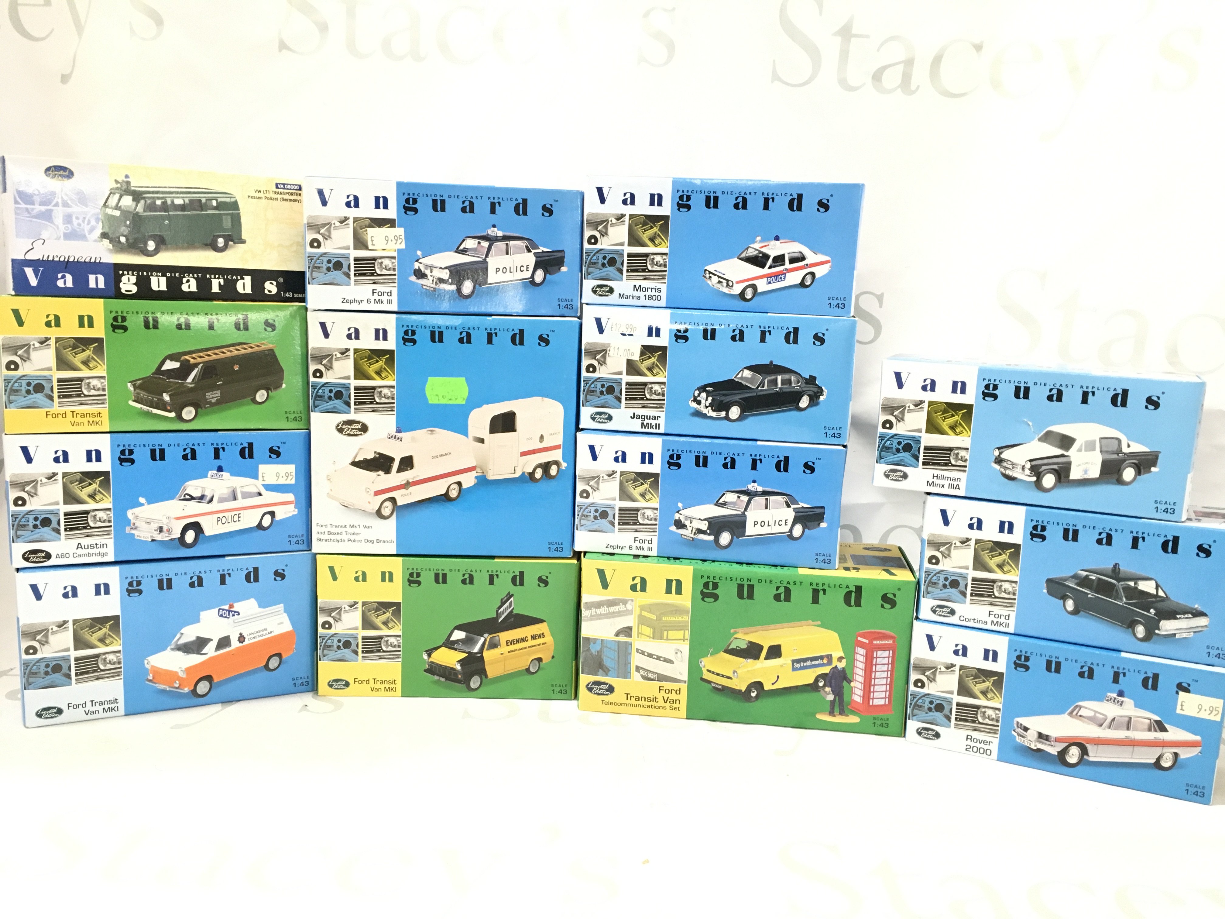 A Collection Of Boxed Vanguards Mostly Police.