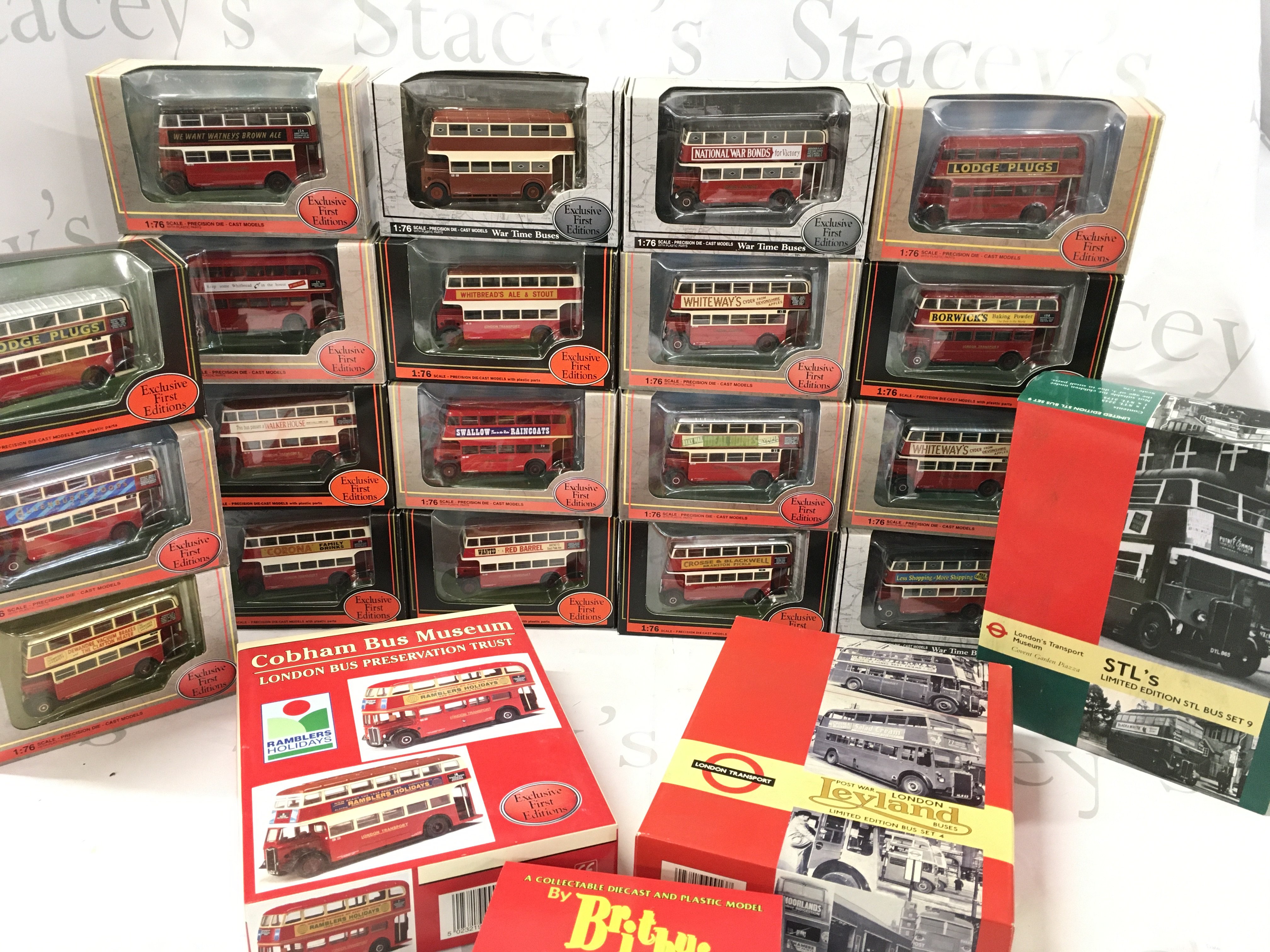 A Collection Of Boxed Exclusive First Editions Buses Including Pre War London Transport.