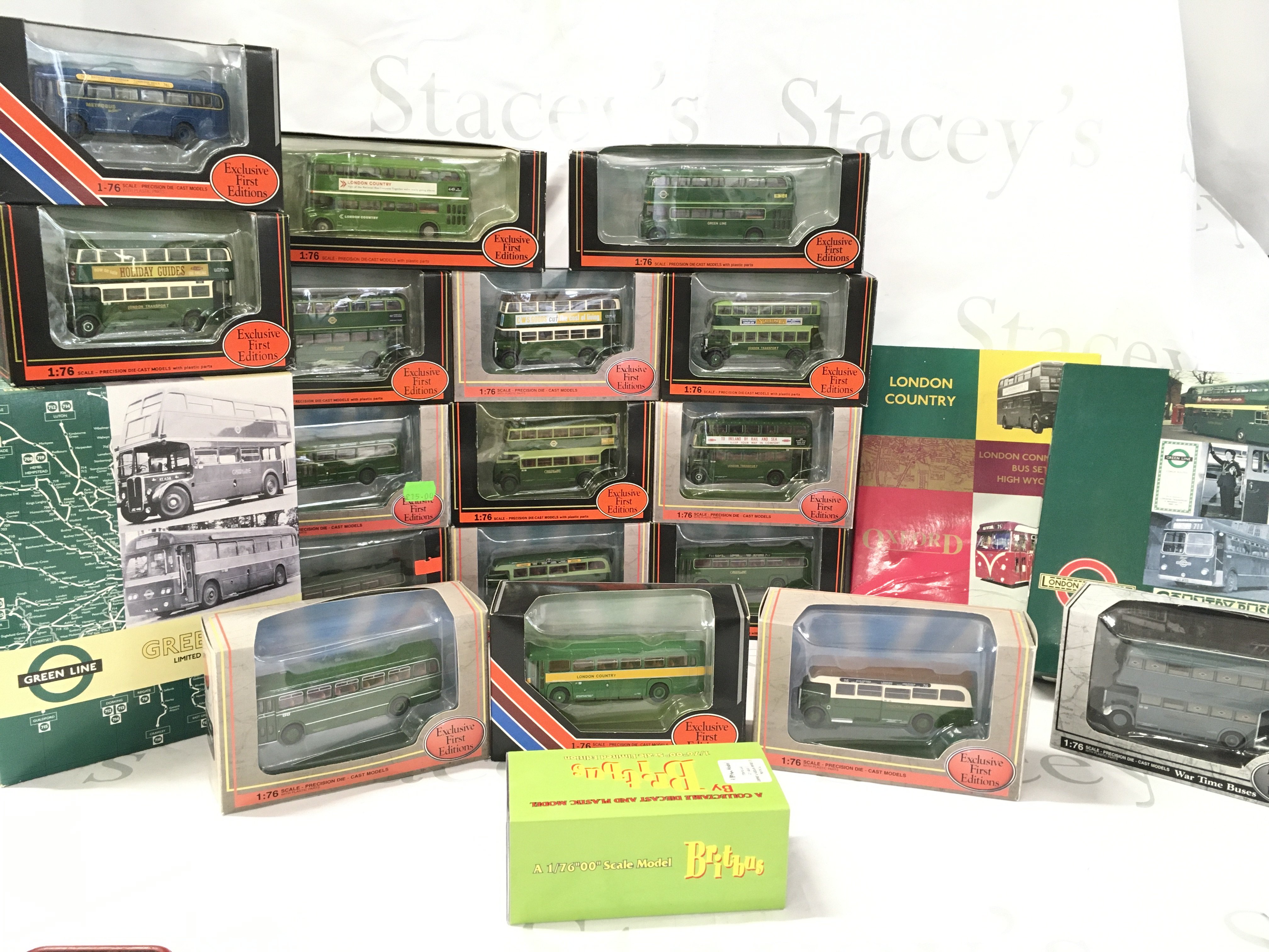 A Collection of Boxed Exclusive First Editions mostly Green London Transport.