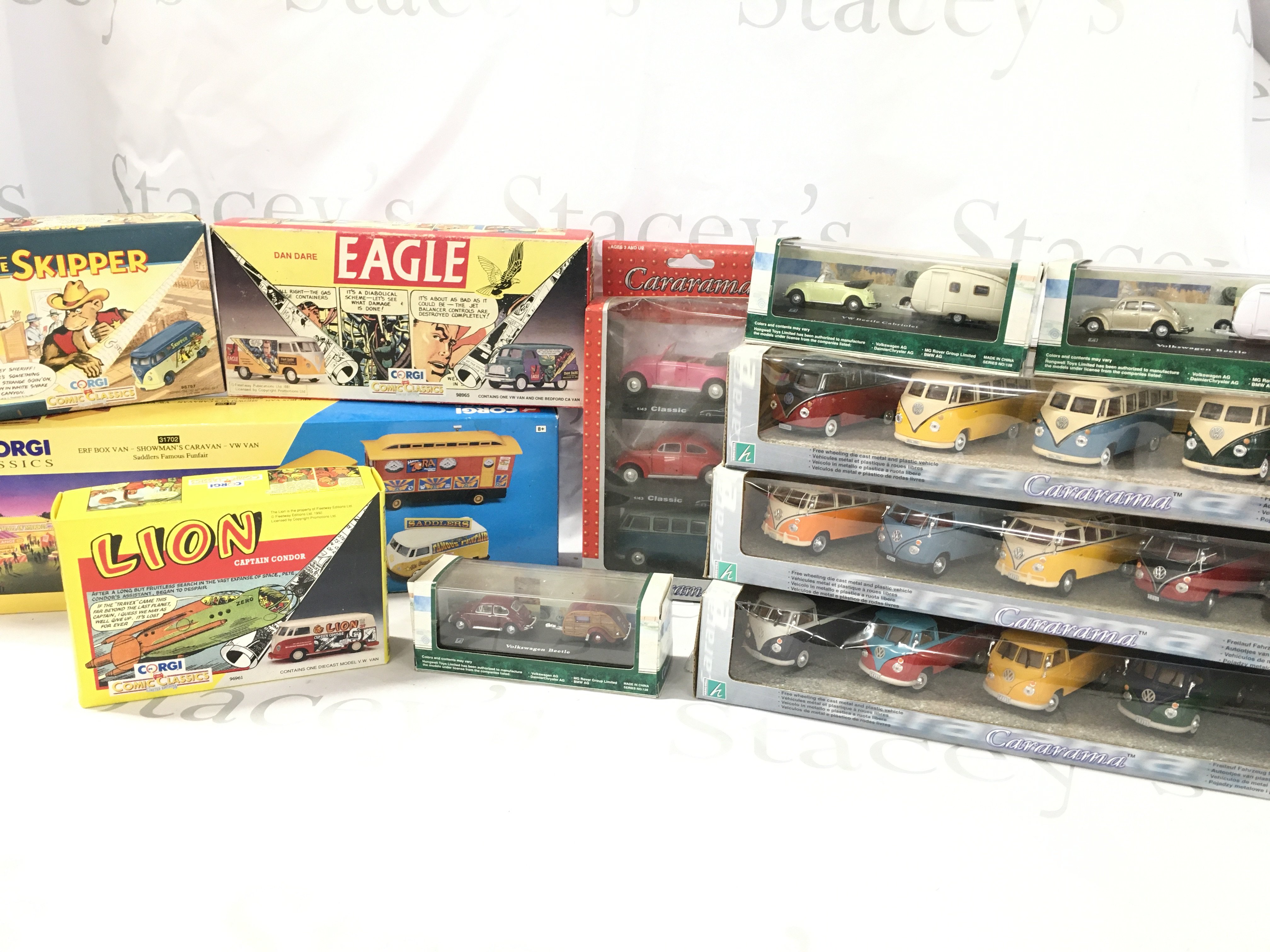 A Collection Of Various Diecast Volkswagen Vehicles Including Cararama And Corgi.