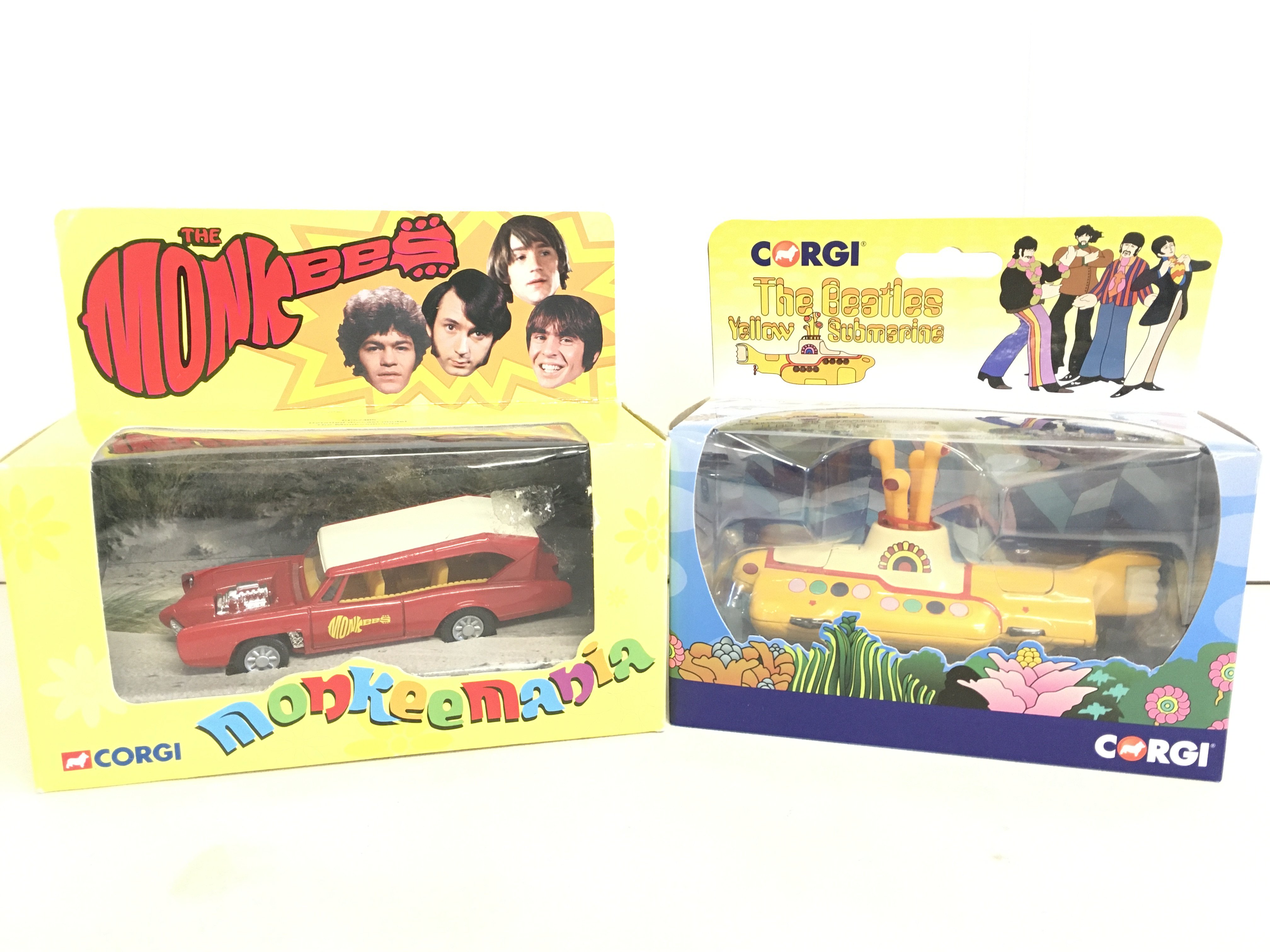 A Boxed Corgi Monkeemobile And A Beatles Yellow Submarine.(2).