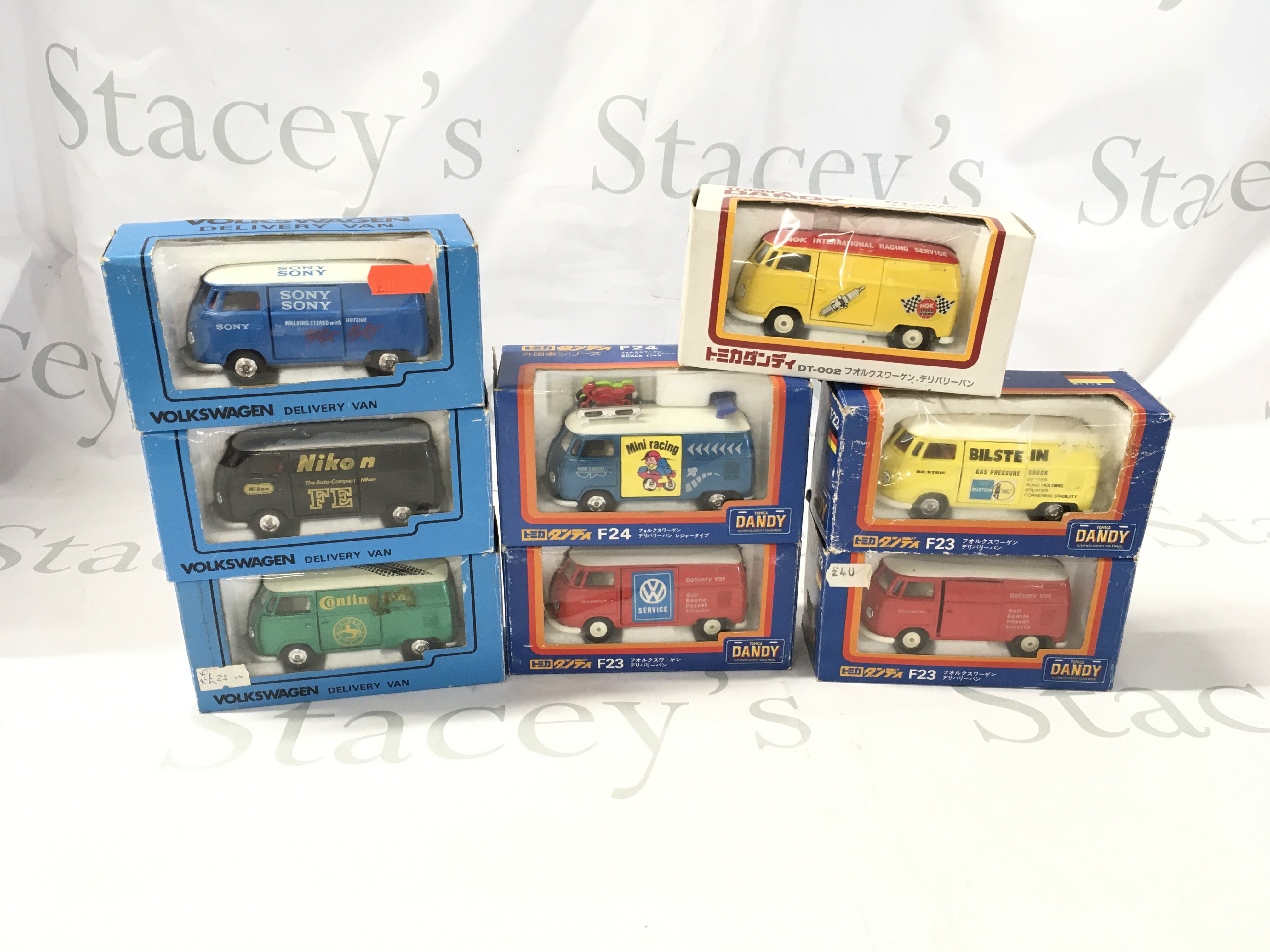 A collection of 8 boxed Volkswagen model vehicles by Tomica. No reserve