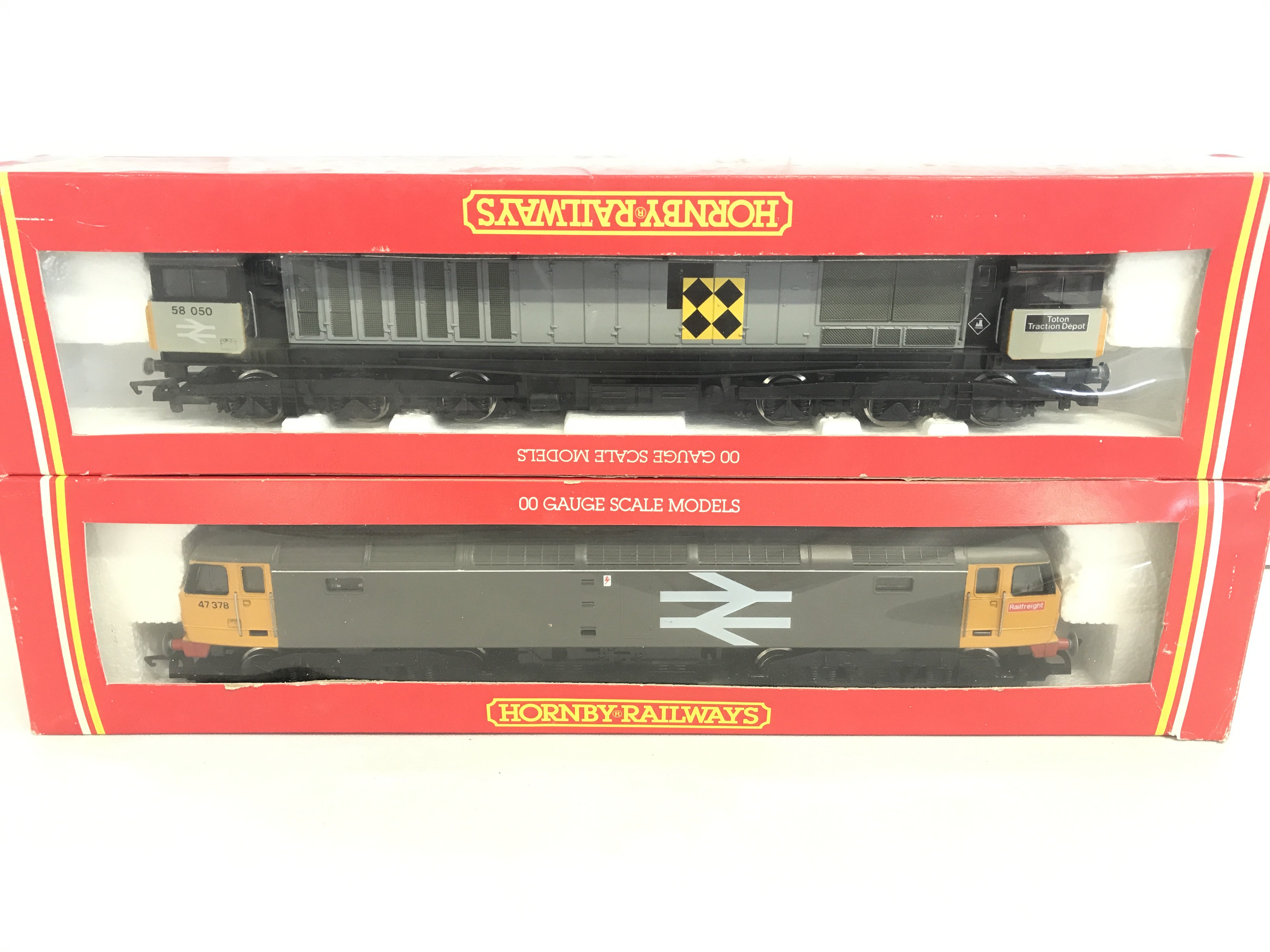 A Boxed Hornby 00 Gauge BR Co-Co Diesel Class 47 Railfreight #R.898 And A BR Co-Co Diesel Class 58- Railfreight #R.705