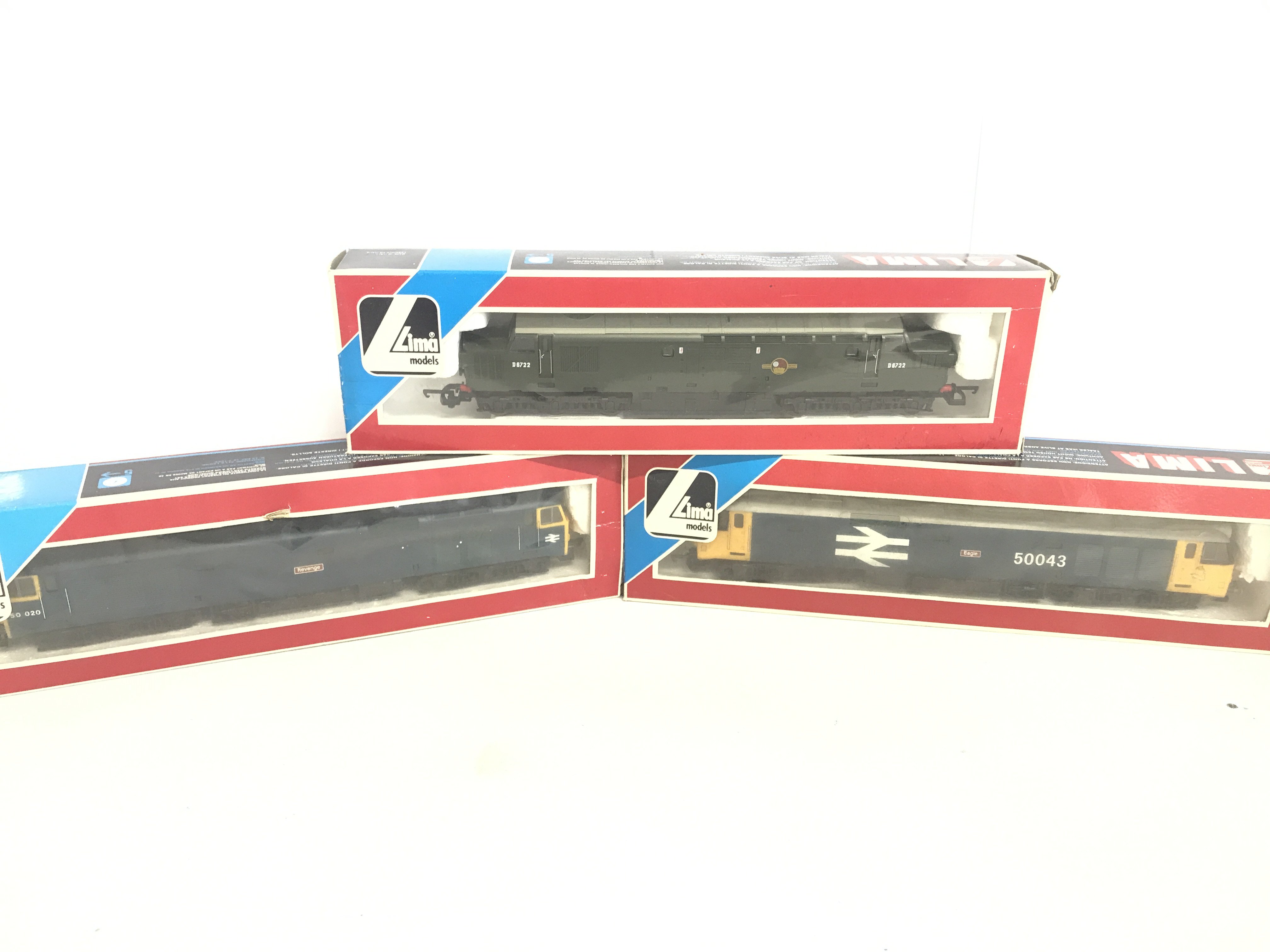 3 X Boxed Lima 00 Gauge Diesel Locomotives.