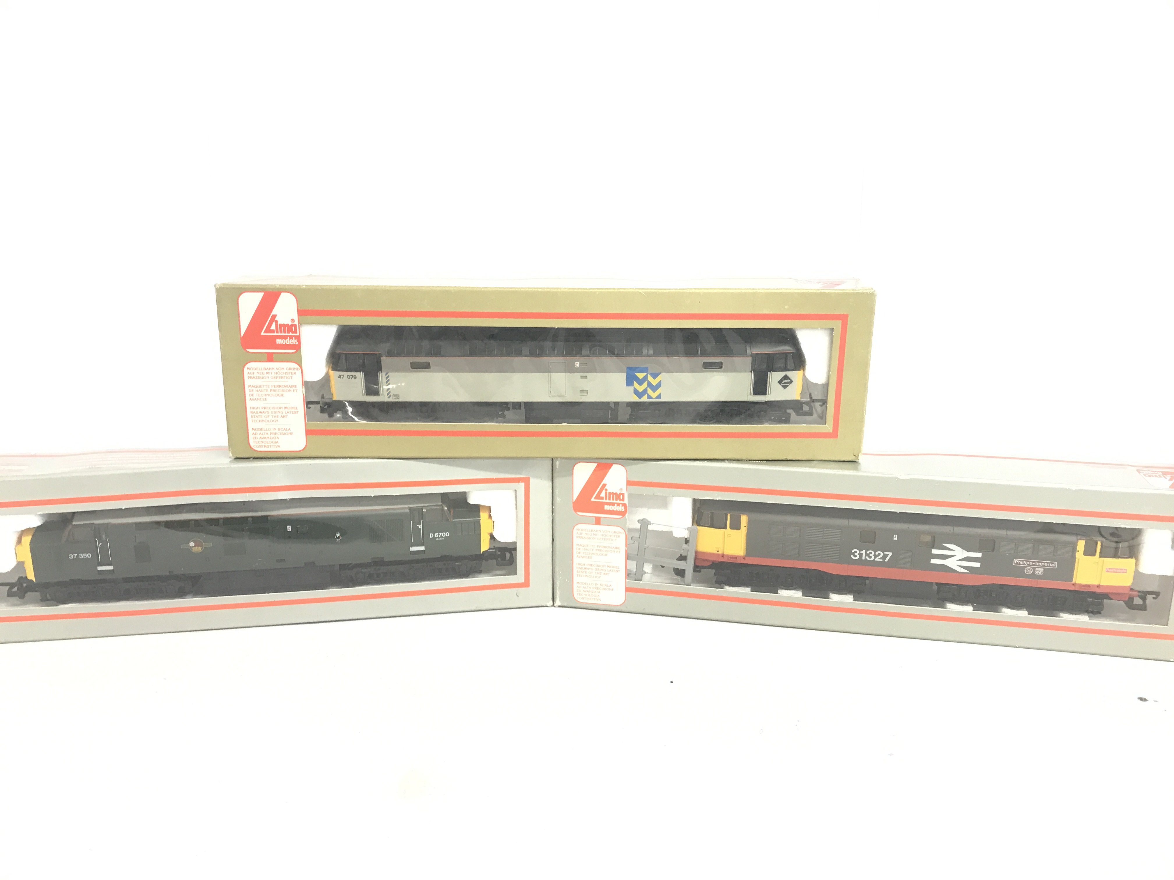 3 Boxed Lima 00 Gauge Diesel Locomotives.