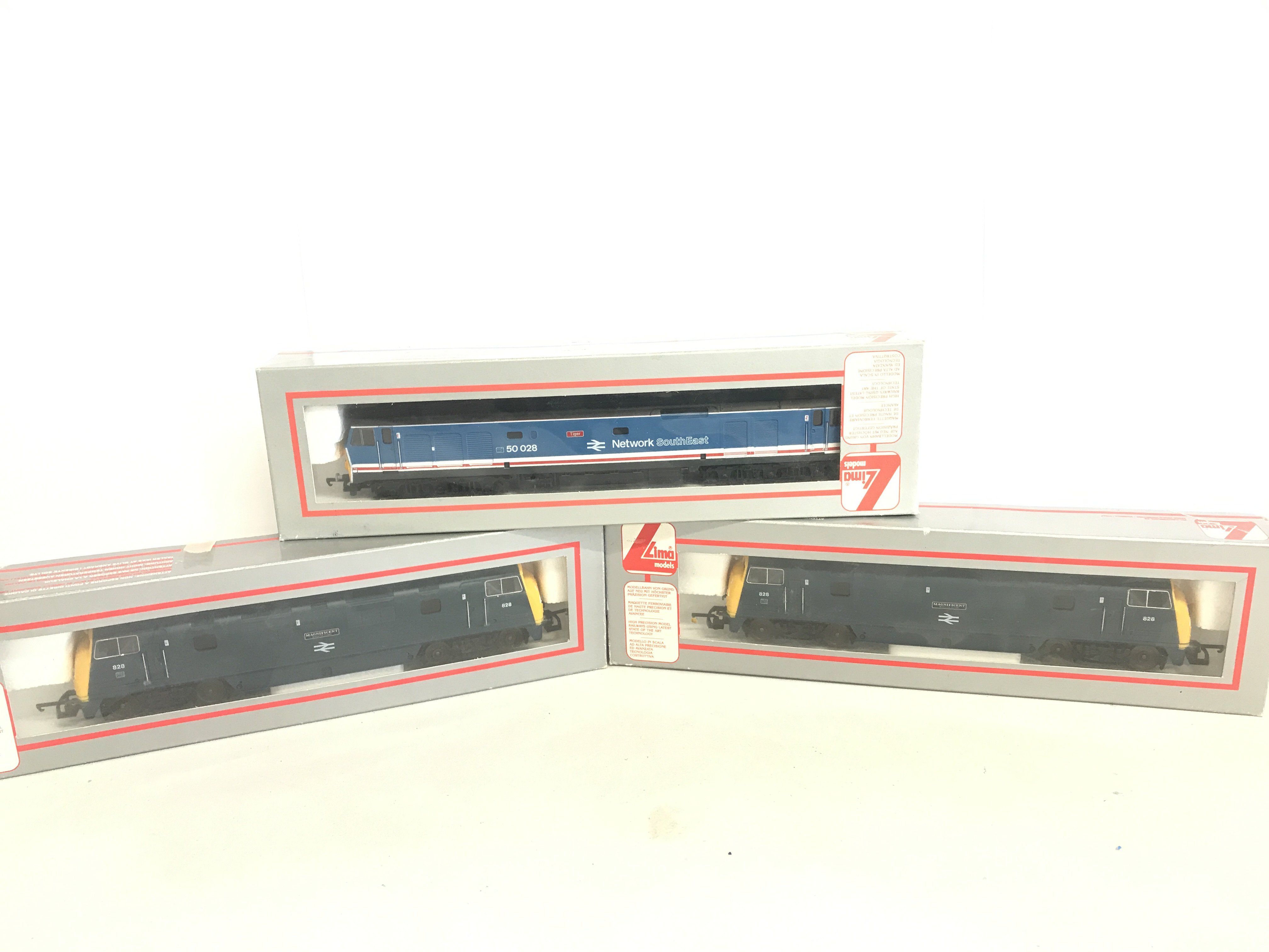 3 Boxed Lima 00 Gauge Locomotives. Including A Class 50 NSE Loco.
