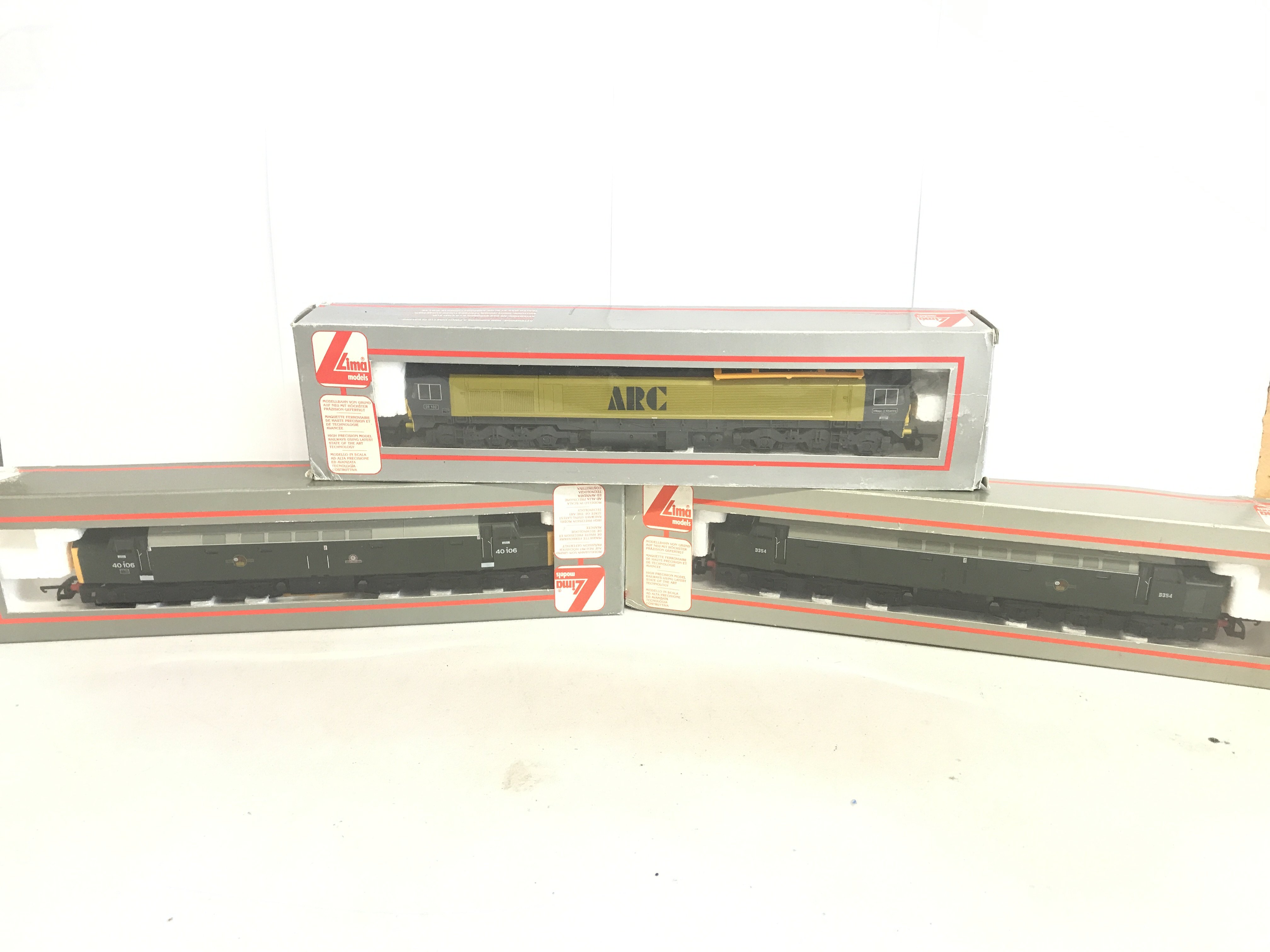 3 Boxed Lima 00 Gauge Locomotives including A Class 59Diesel Loco ARC.