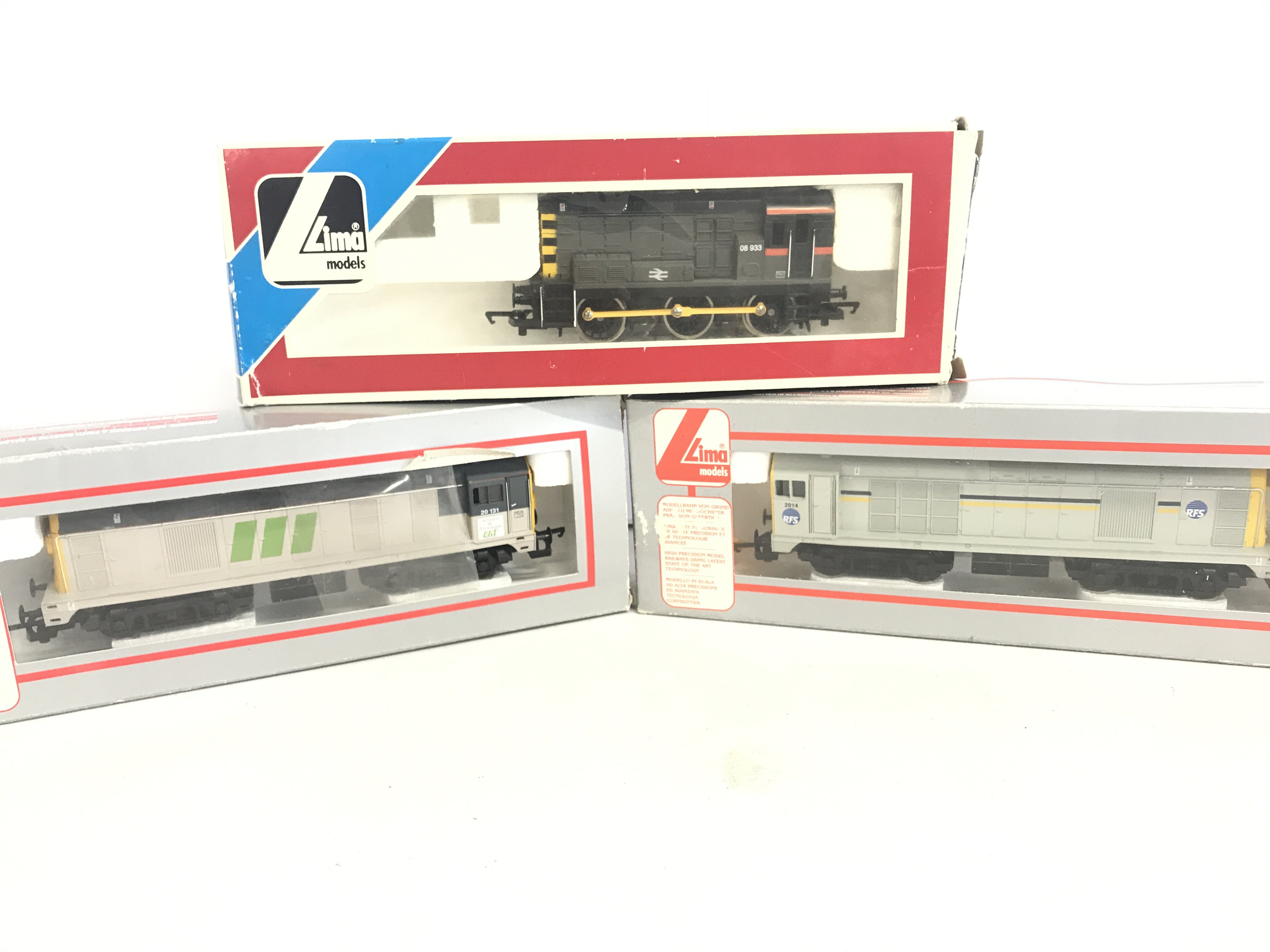 3 Boxed Lima 00 Gauge Locomotives.