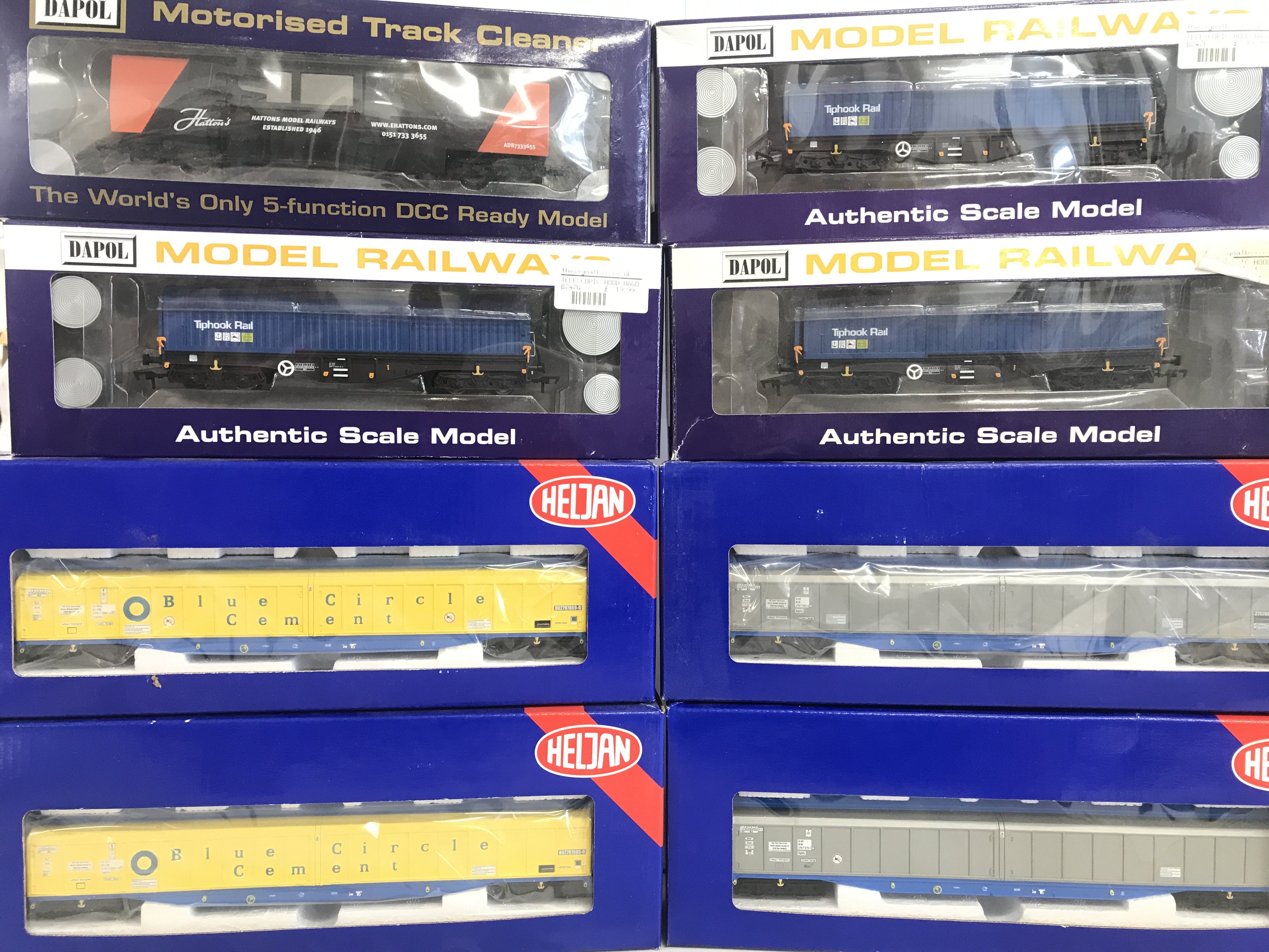 A Collection Of Boxed 00 Gauge Rolling Stock by Dapol And Heljan. Including A Track Cleaner.
